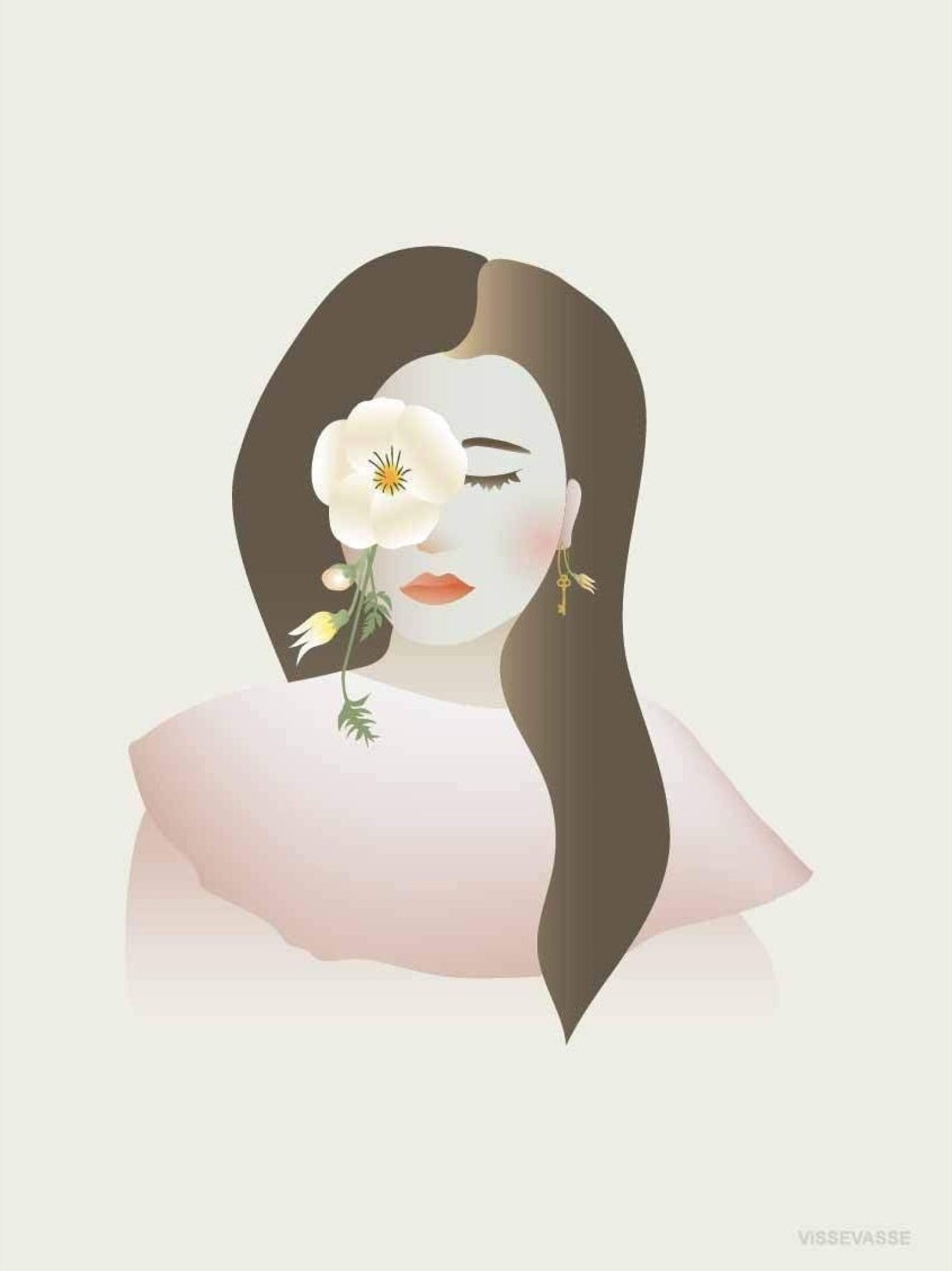 Vissevasse On My Mind Greeting Card, 10,5x15cm