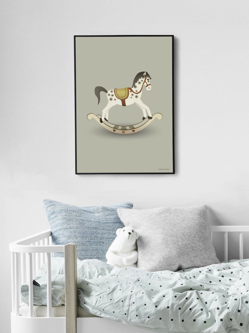 Vissevase Rocking Horse Poster 50 X70 Cm, Sandy Brown