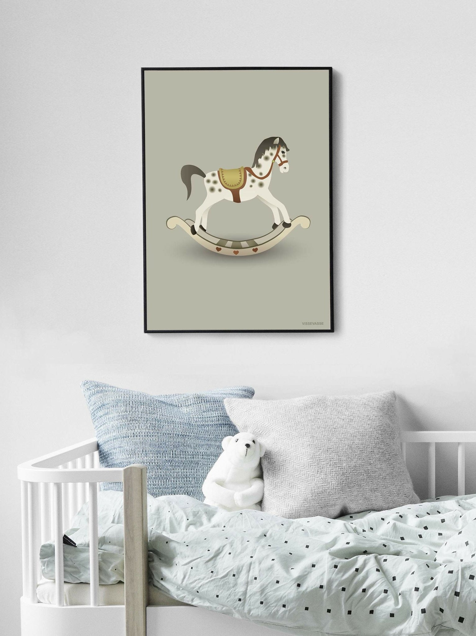Vissevase Rocking Horse Poster 50 X70 Cm, Sandy Brown