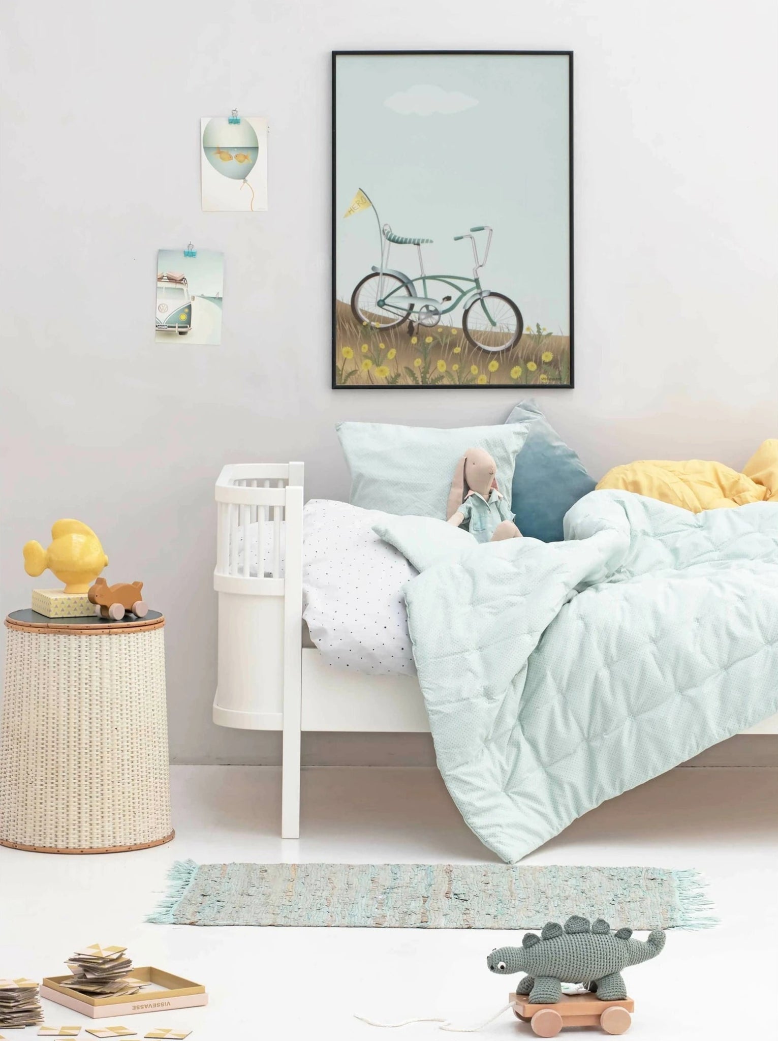 Vissevasse Bike With A Flag Poster, 50 X70 Cm