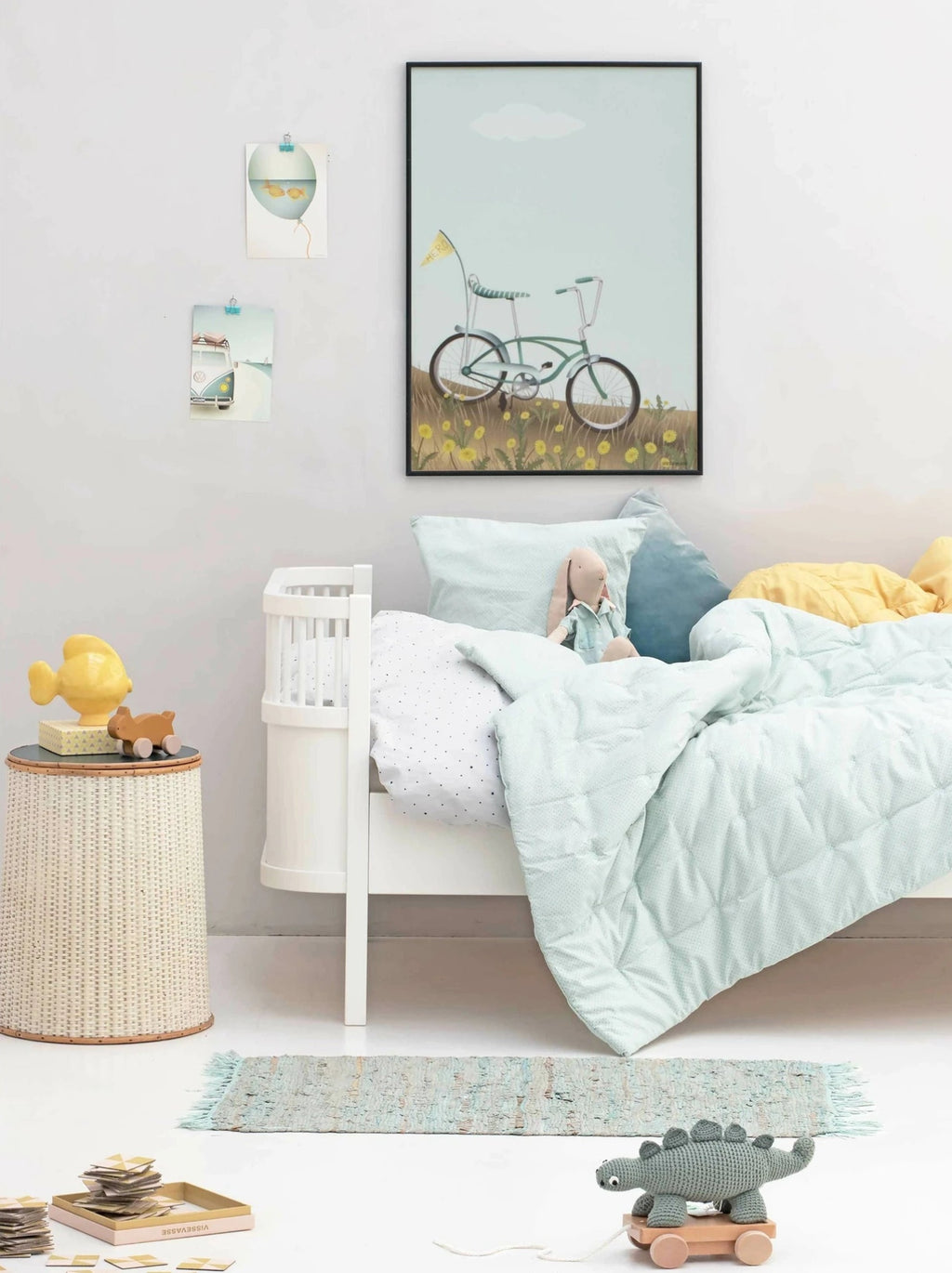 Vissevasse Bike With A Flag Poster, 30 X40 Cm