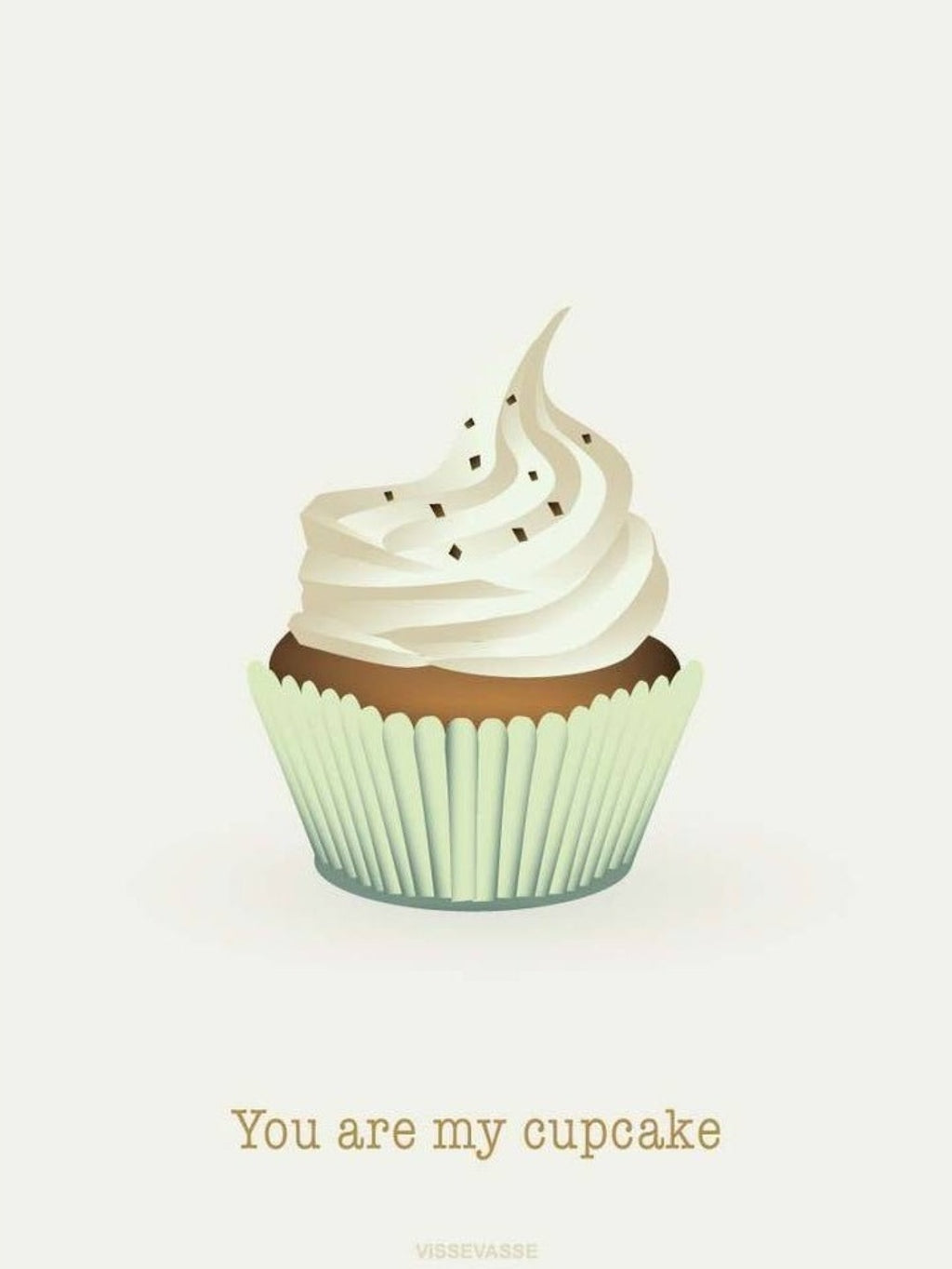 Vissevasse You Are My Cupcake Greeting Card, 10,5x15cm
