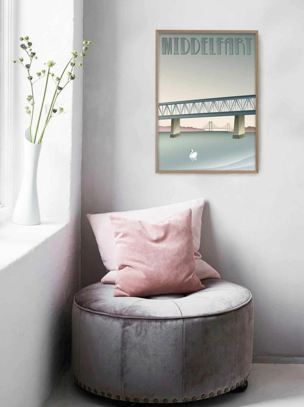 Vissevasse Middelfart Old Bridge Poster, 15 X21 Cm