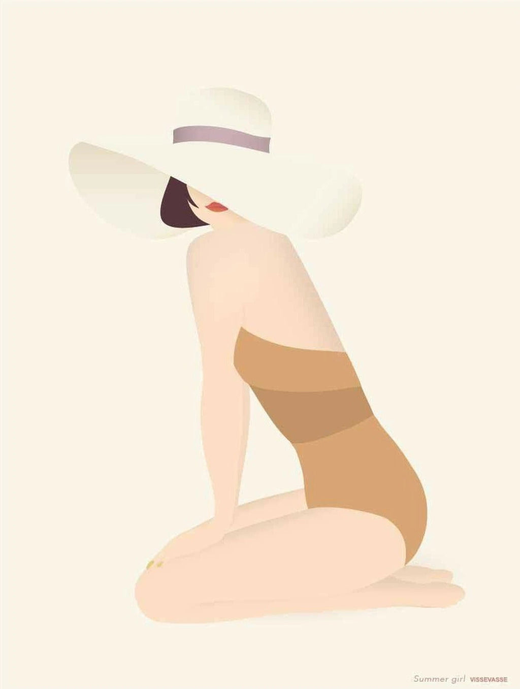 Vissevasse Summer Girl Poster, 30 X40 Cm