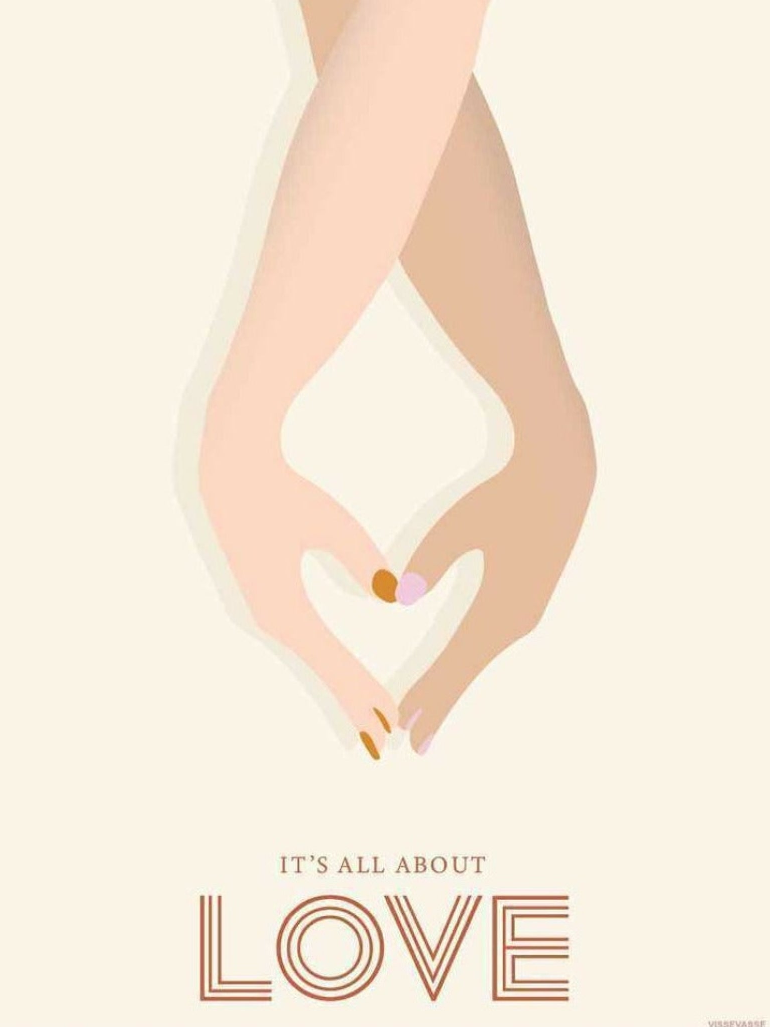 Vissevasse It's All About Love Greeting Card, 10x15 Cm