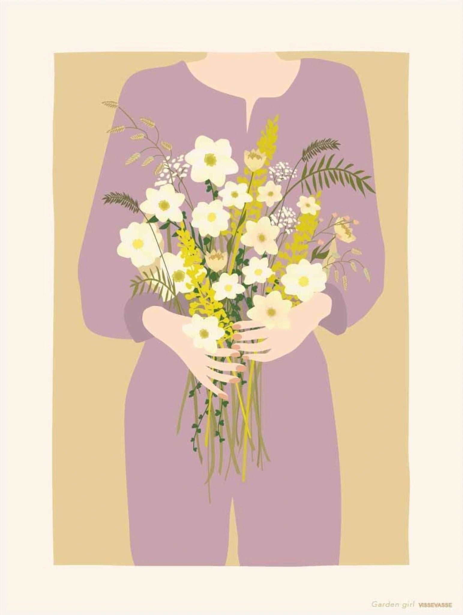 Vissevasse Garden Girl Poster