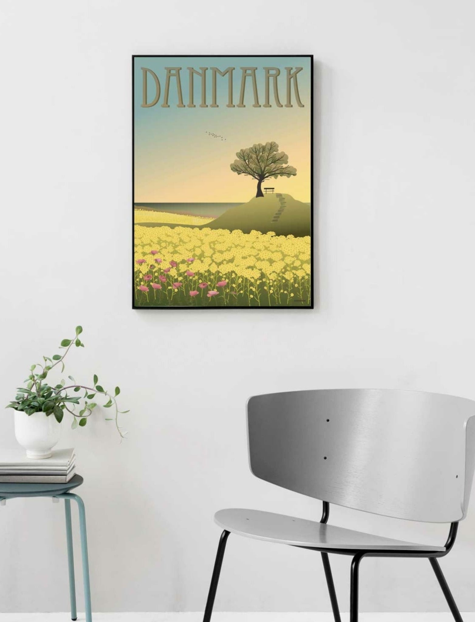 Vissevasse Denmark Rapeseed Fields Poster, 15x21cm