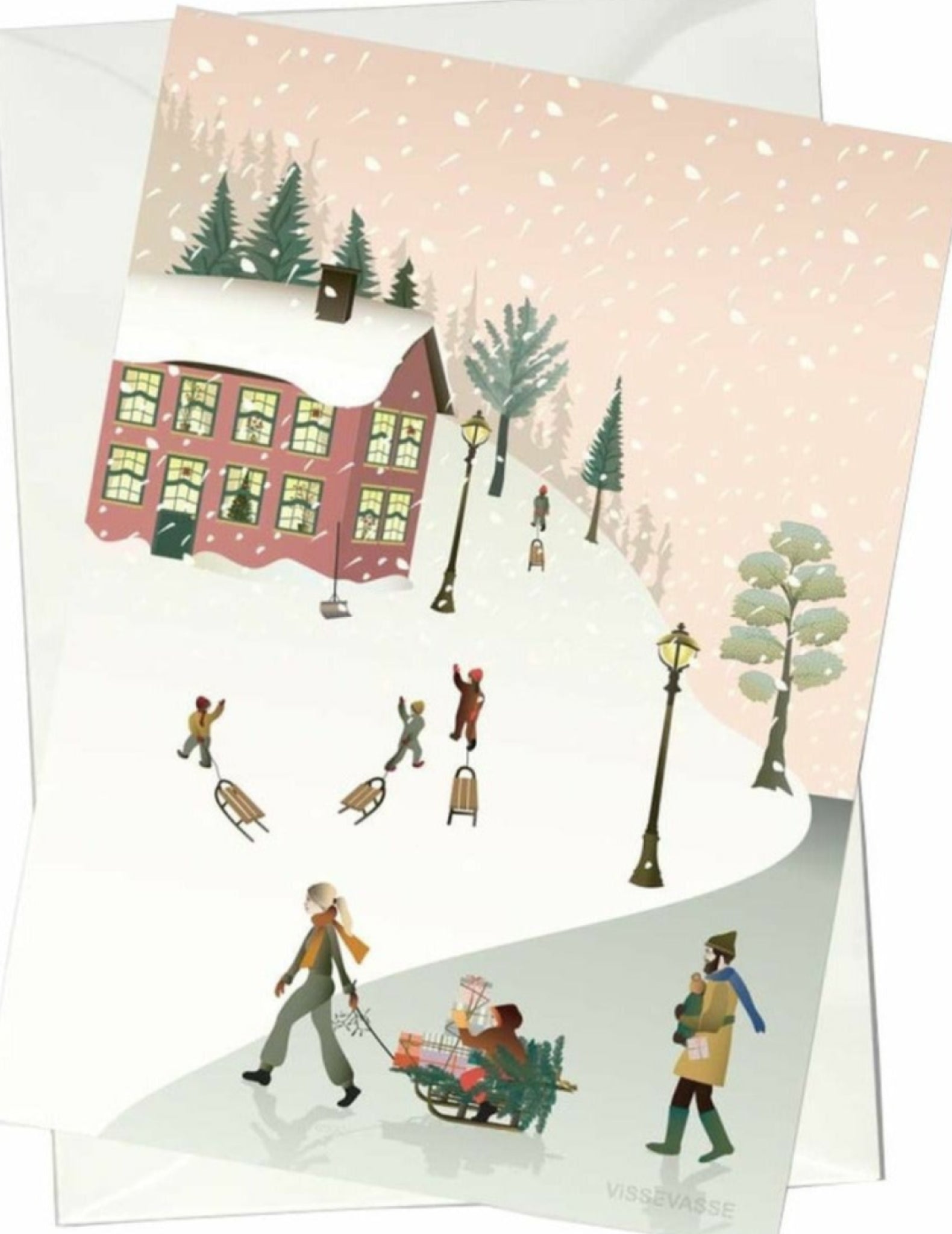 Vissevasse December Days Greeting Card, A6