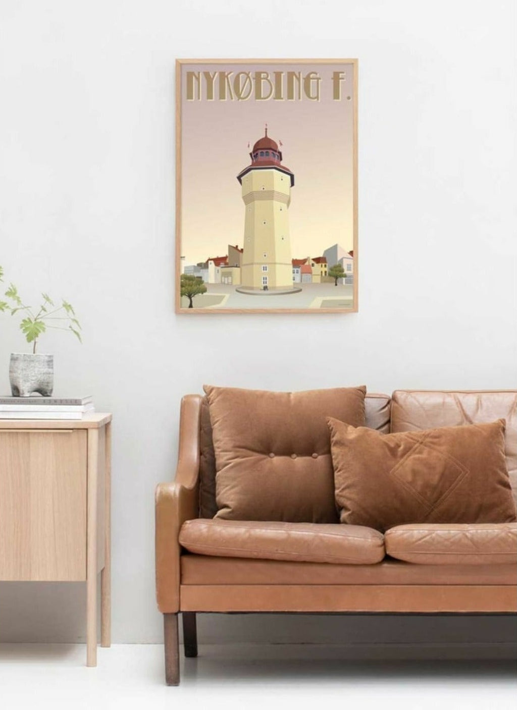 Vissevasse Nykøbing F The Water Tower Poster, 50 X 70 Cm