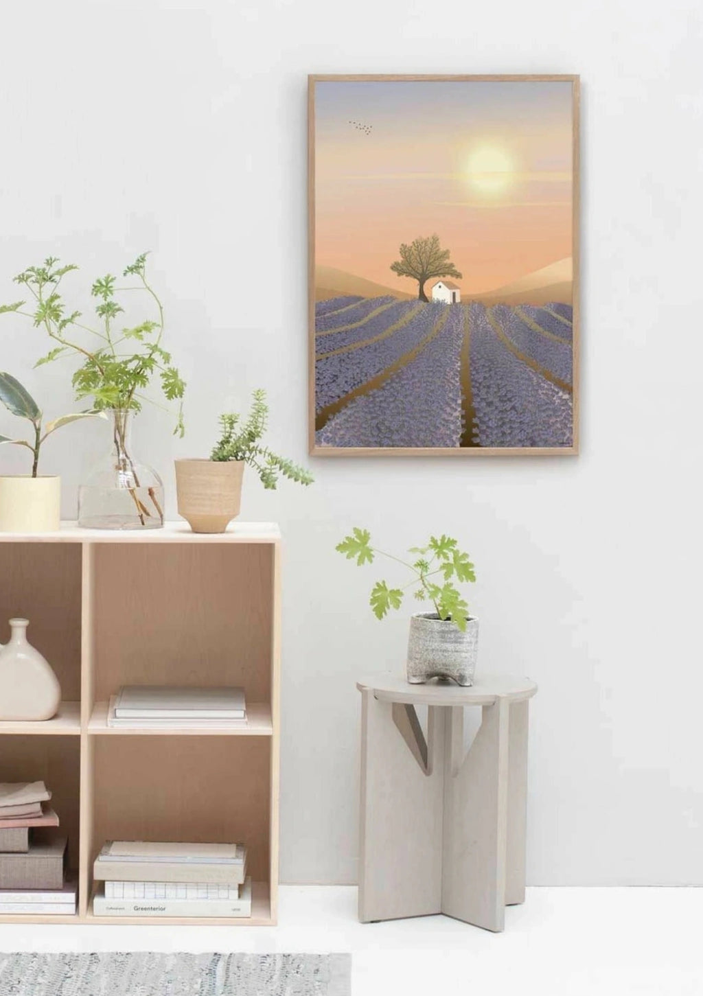 Vissevasse Lavender Field Poster, 15x21 Cm