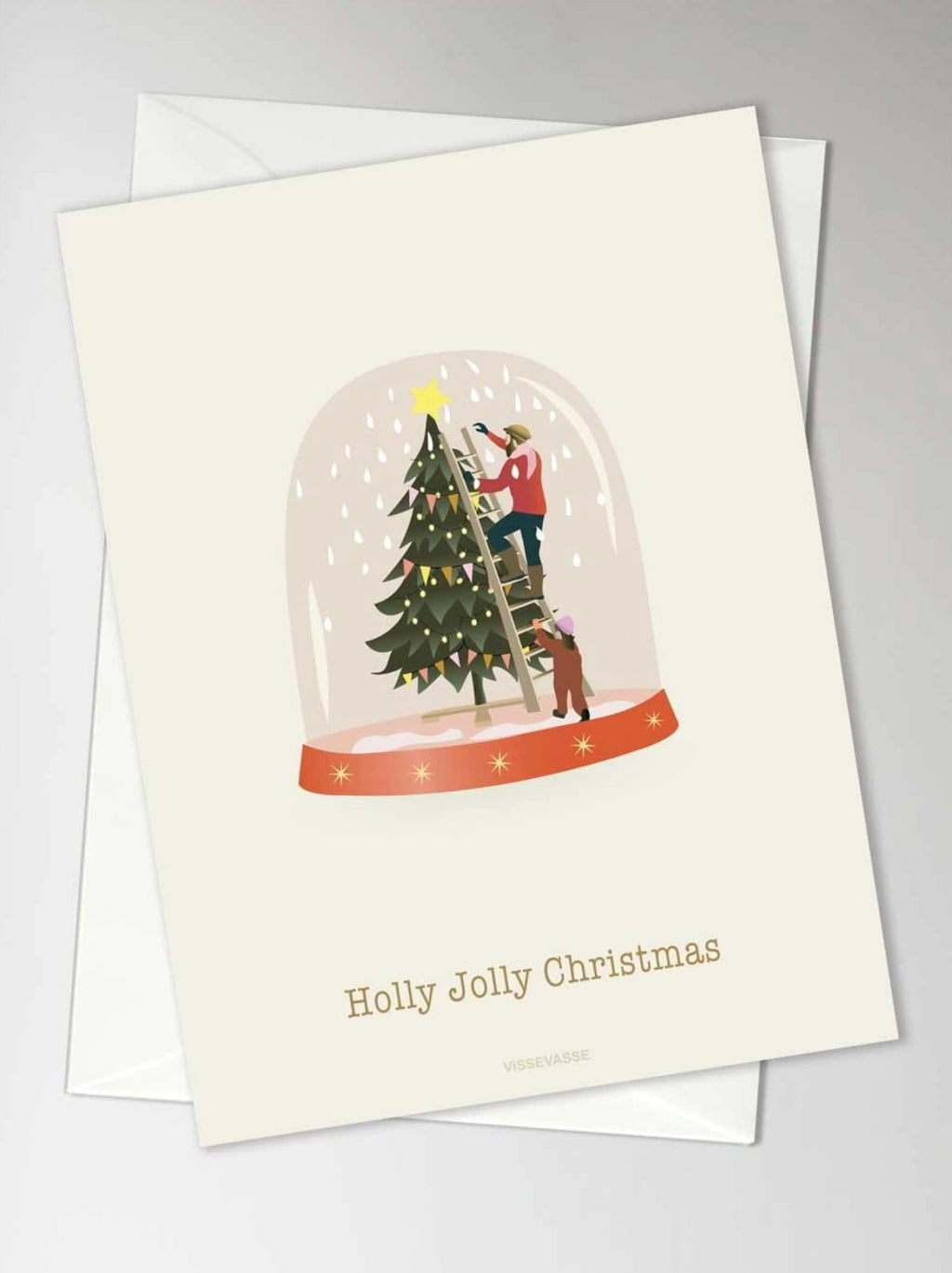 Vissevasse Holly Jolly Christmas Card, A6