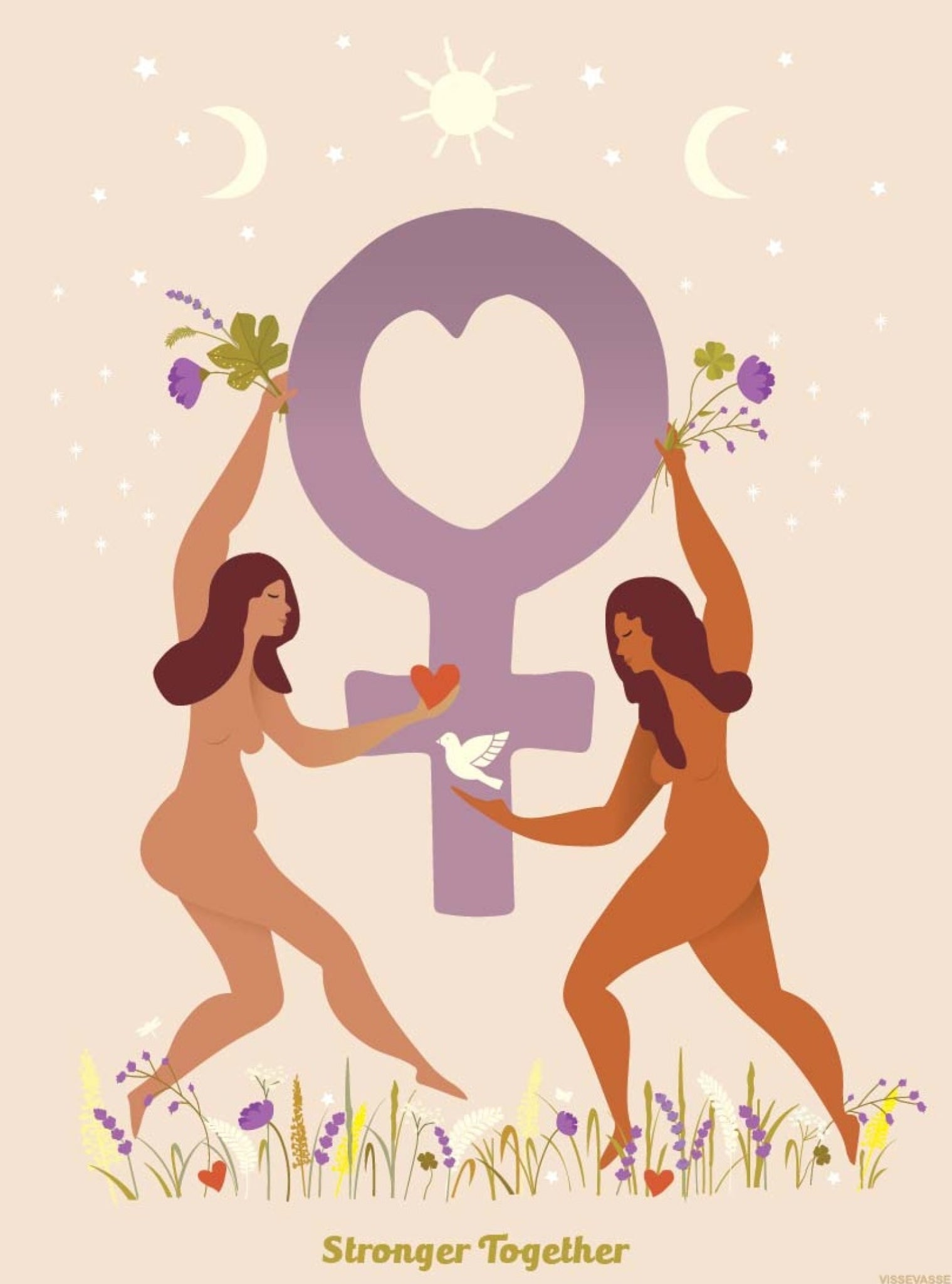 Vissevasse Stronger Together Poster, 50x70 Cm