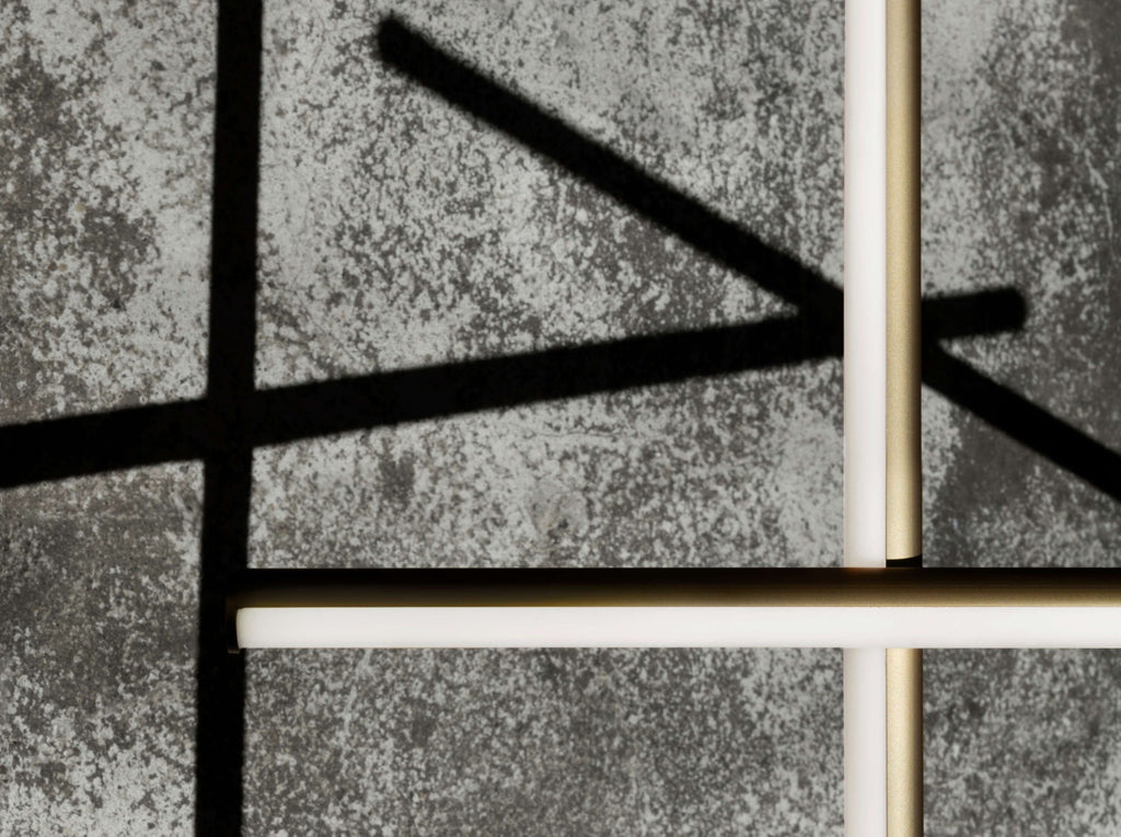 Flos Coordinates C1 Long Ceiling Lamp, Argent