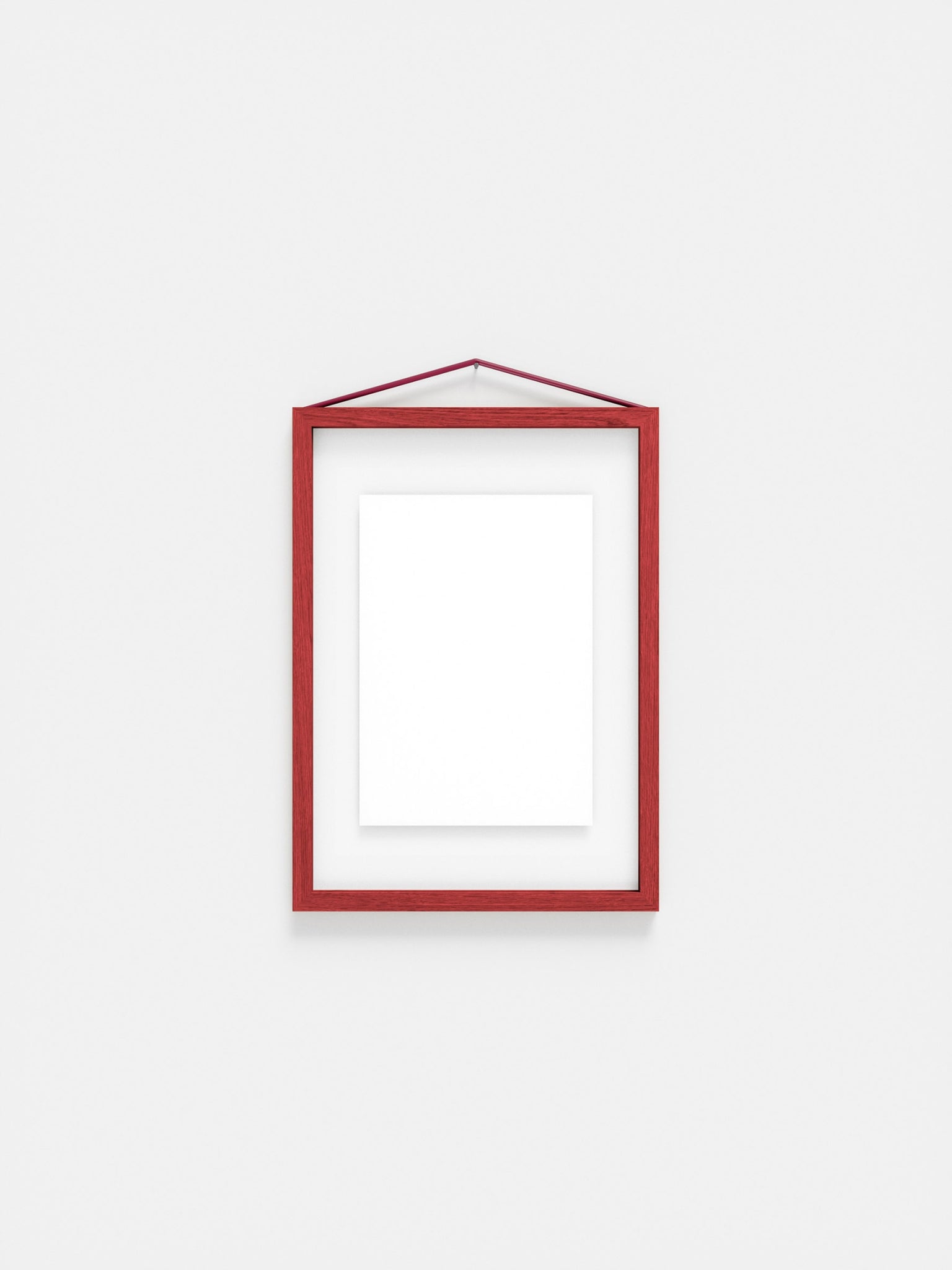 Moebe A4 Red Satined Frame: Vibrant Birch Wood Design & Versatile Display