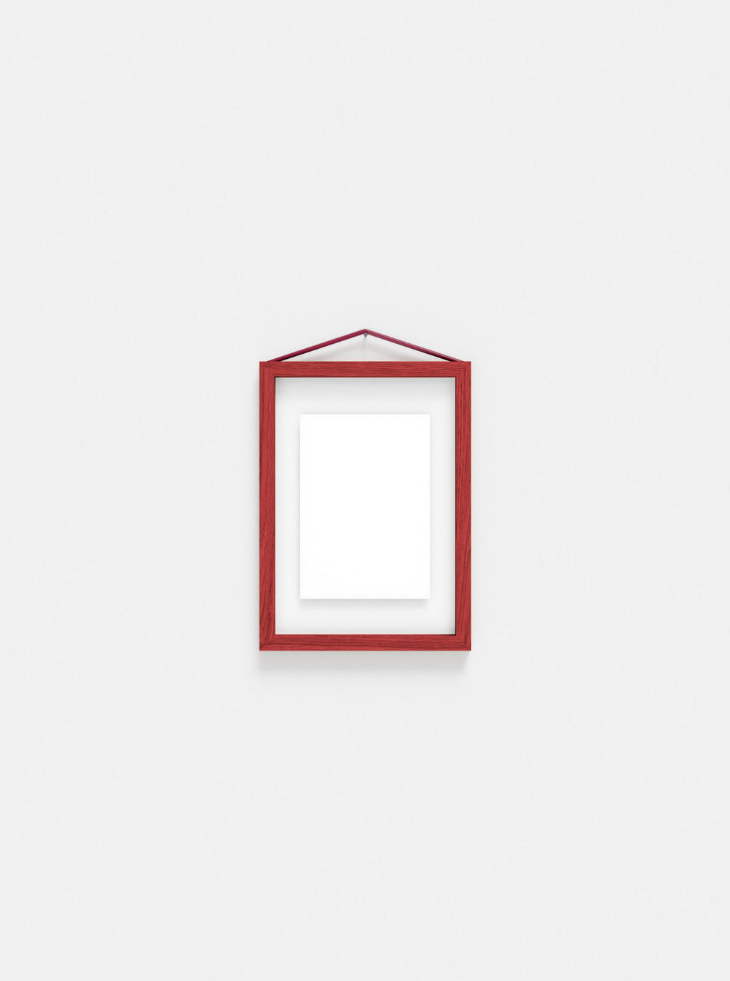 Moebe A5 Red Satined Frame: Vibrant Birch Wood Art Display