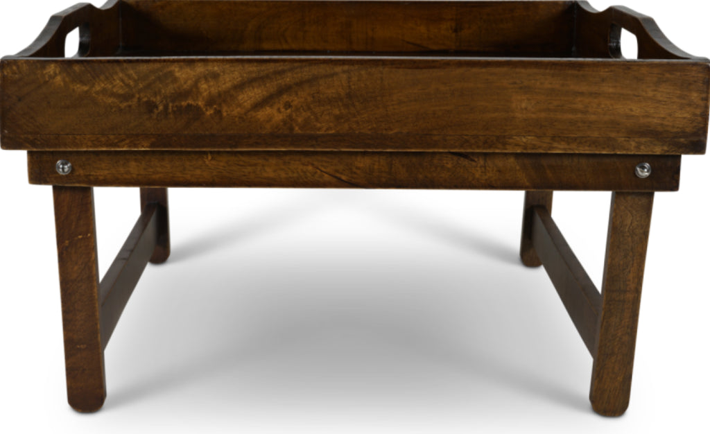 Authentic Models Wooden Serving Tray With Folding Feet, Small