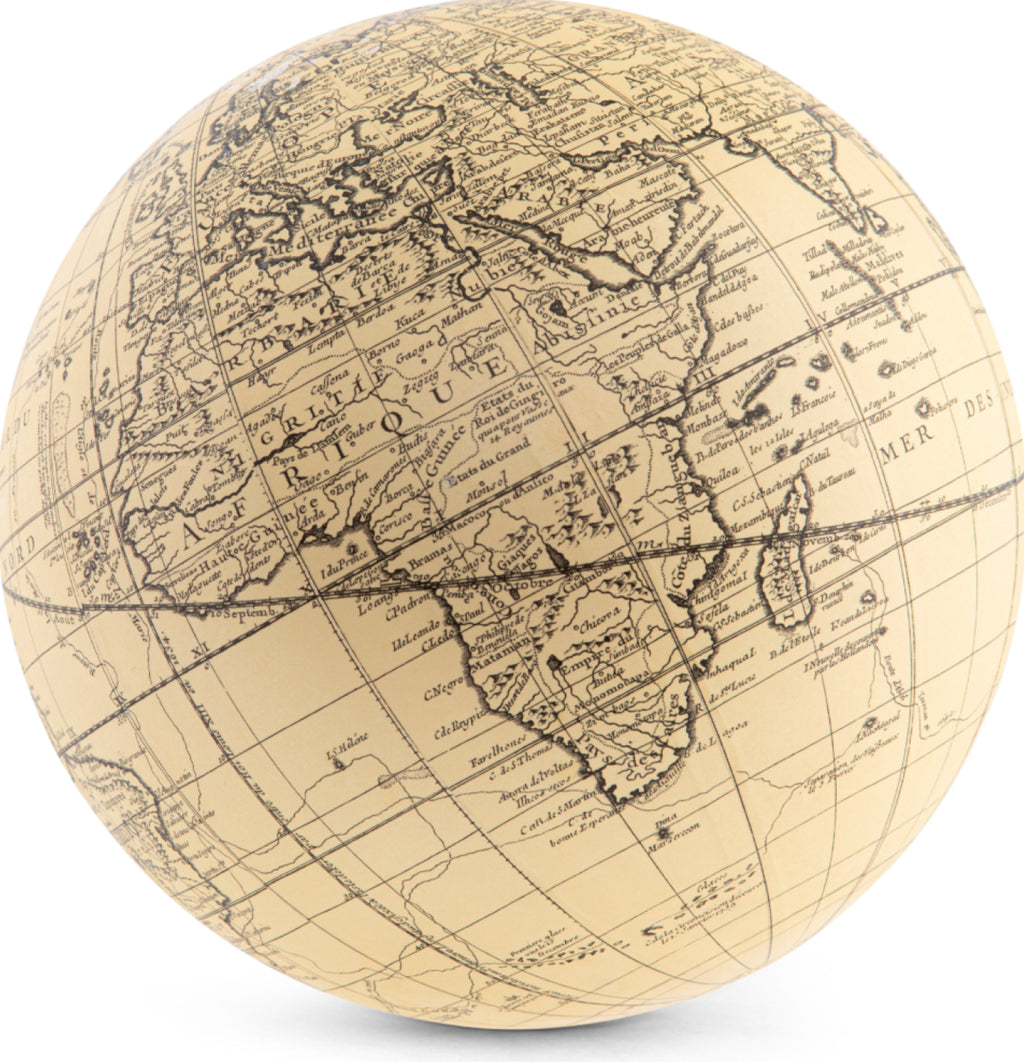 Authentic Models Vaugondy Earth Globe 18 Cm, Ivory