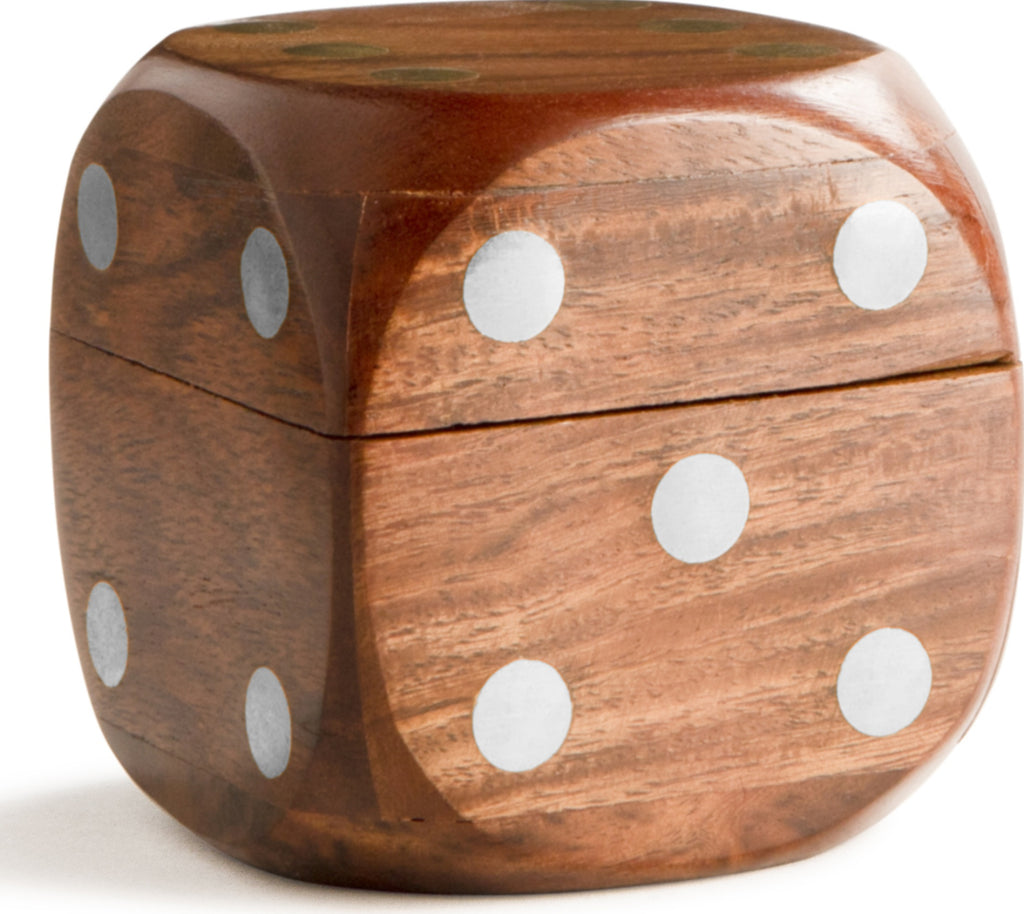 Authentic Models Cube Box Throw The Dice, Silver