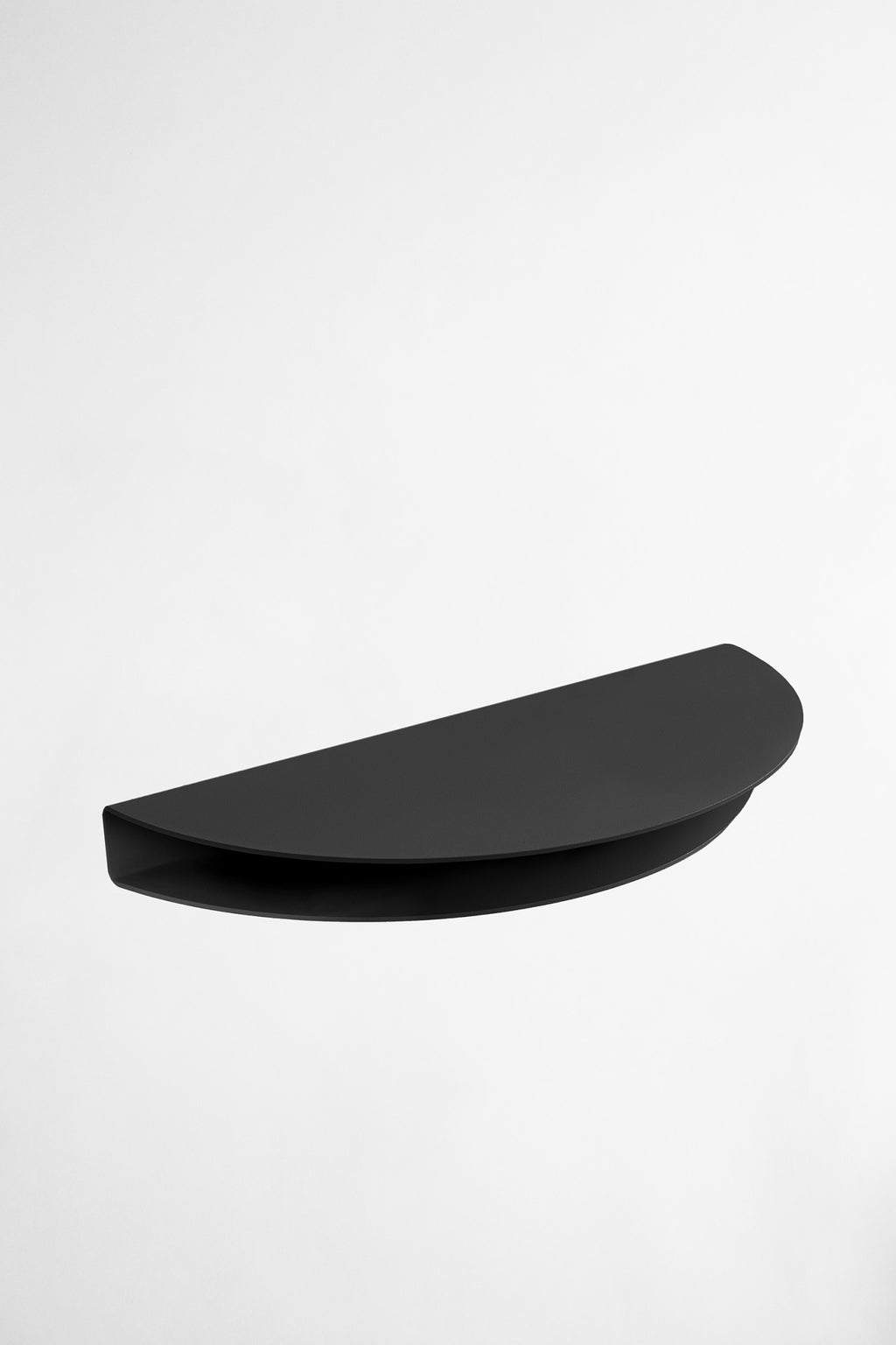 Stylish Moebe Half Moon Shelf 20x40cm Black - Modern Steel Design