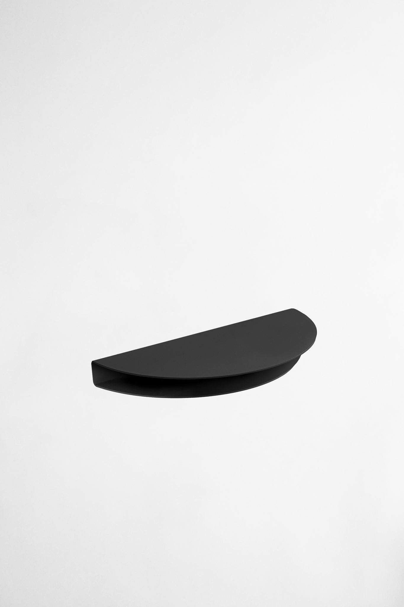 Stylish Moebe Half Moon Shelf in Black - 12x24 cm, Perfect for Any Space