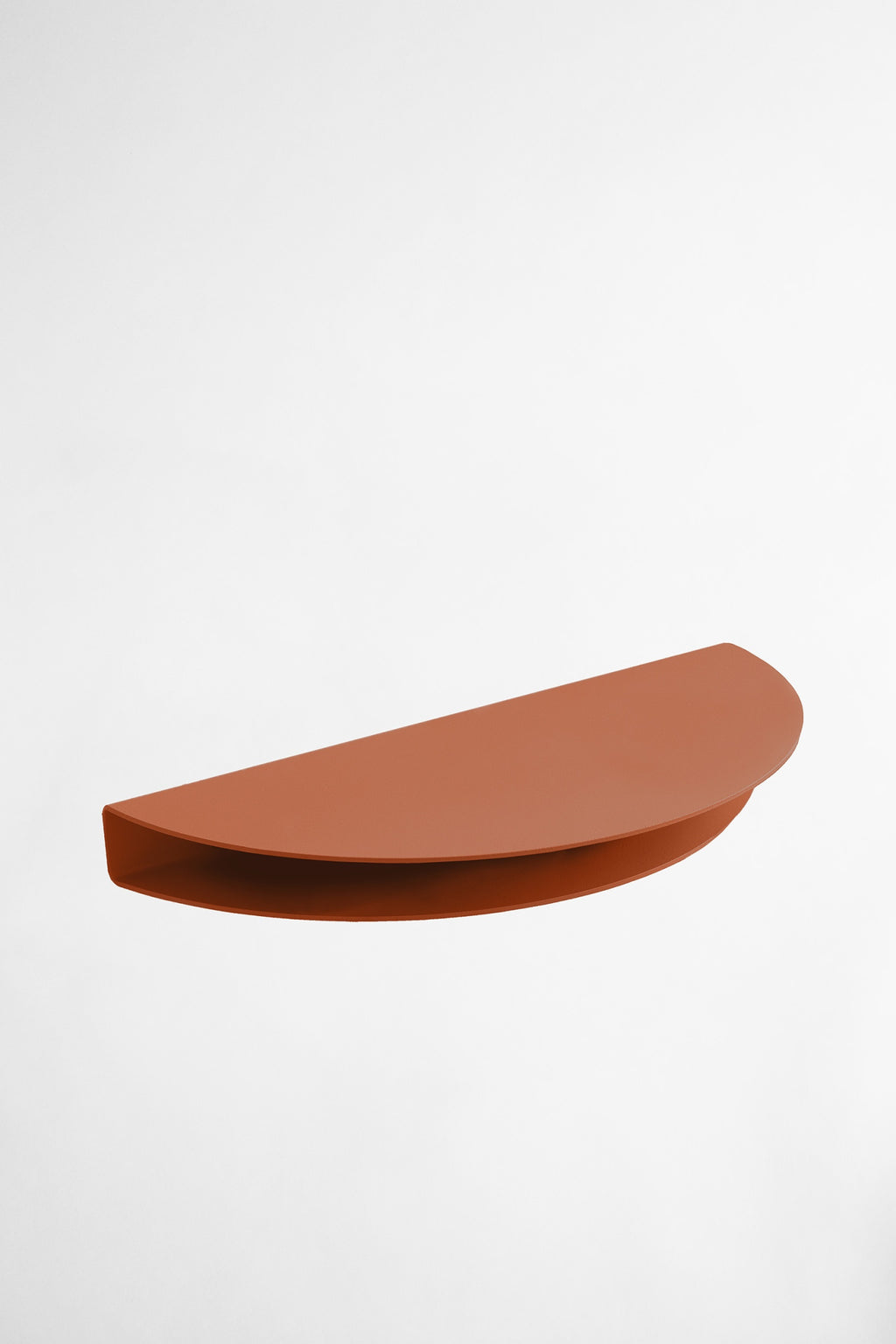 Stylish Moebe Half Moon Shelf in Terracotta - 20x40 cm Steel Design