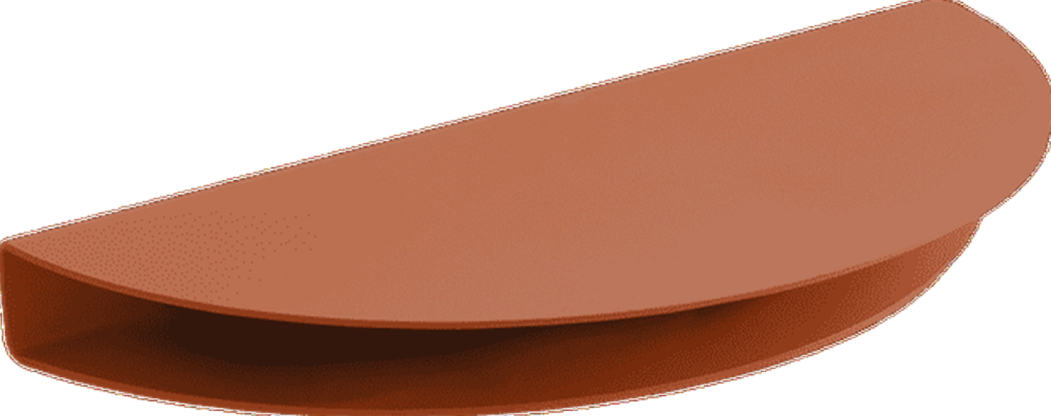 Moebe Half Moon Shelf - Terracotta, Stylish Steel Design, 12x24 cm