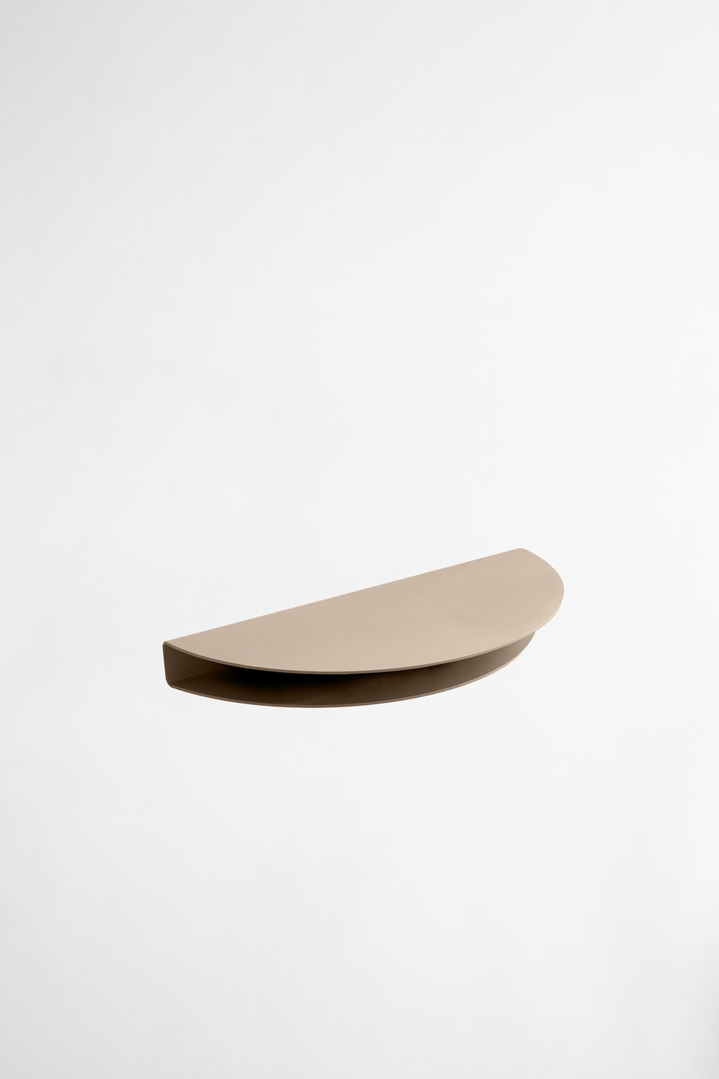 Moebe Half Moon Shelf 12x24 Cm in Warm Grey - Stylish Steel Design