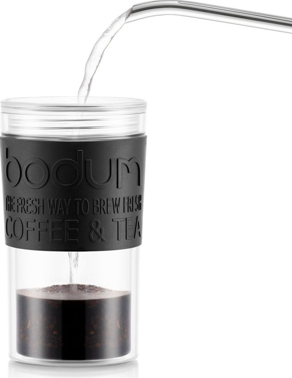 Bodum Travel Press Set Coffee maker with extra lid double-walled, black