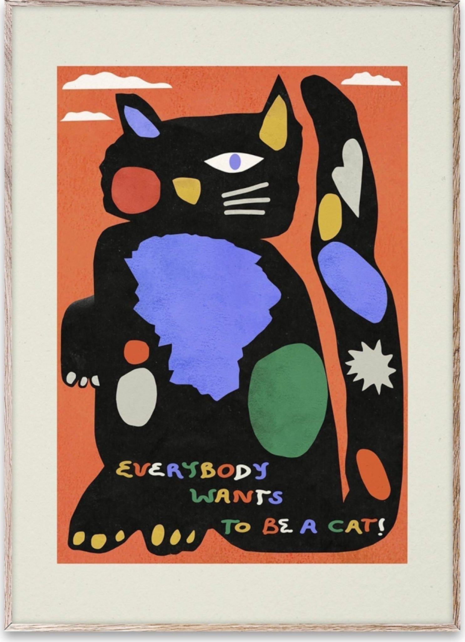 Paper Collective Be A Cat Poster, 50 X70 Cm