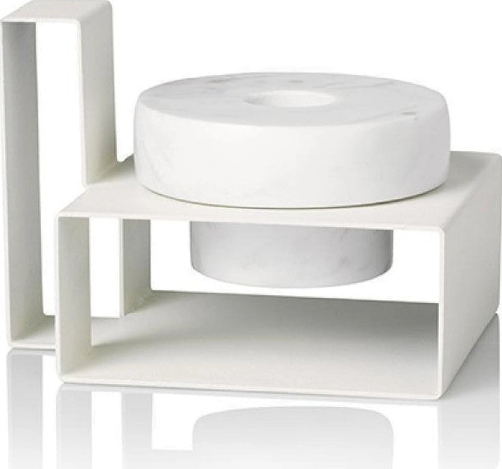 Lucie Kaas Marco Candlestick White, 8cm