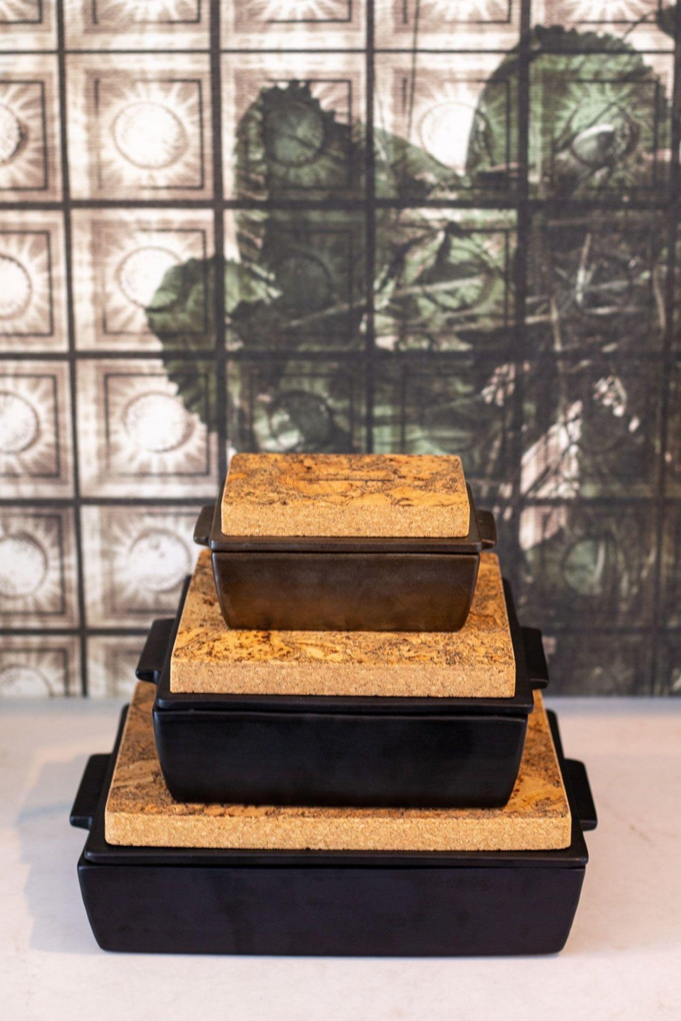 Dutchdeluxes rectangular casserole dish ceramic medium, platinum matt