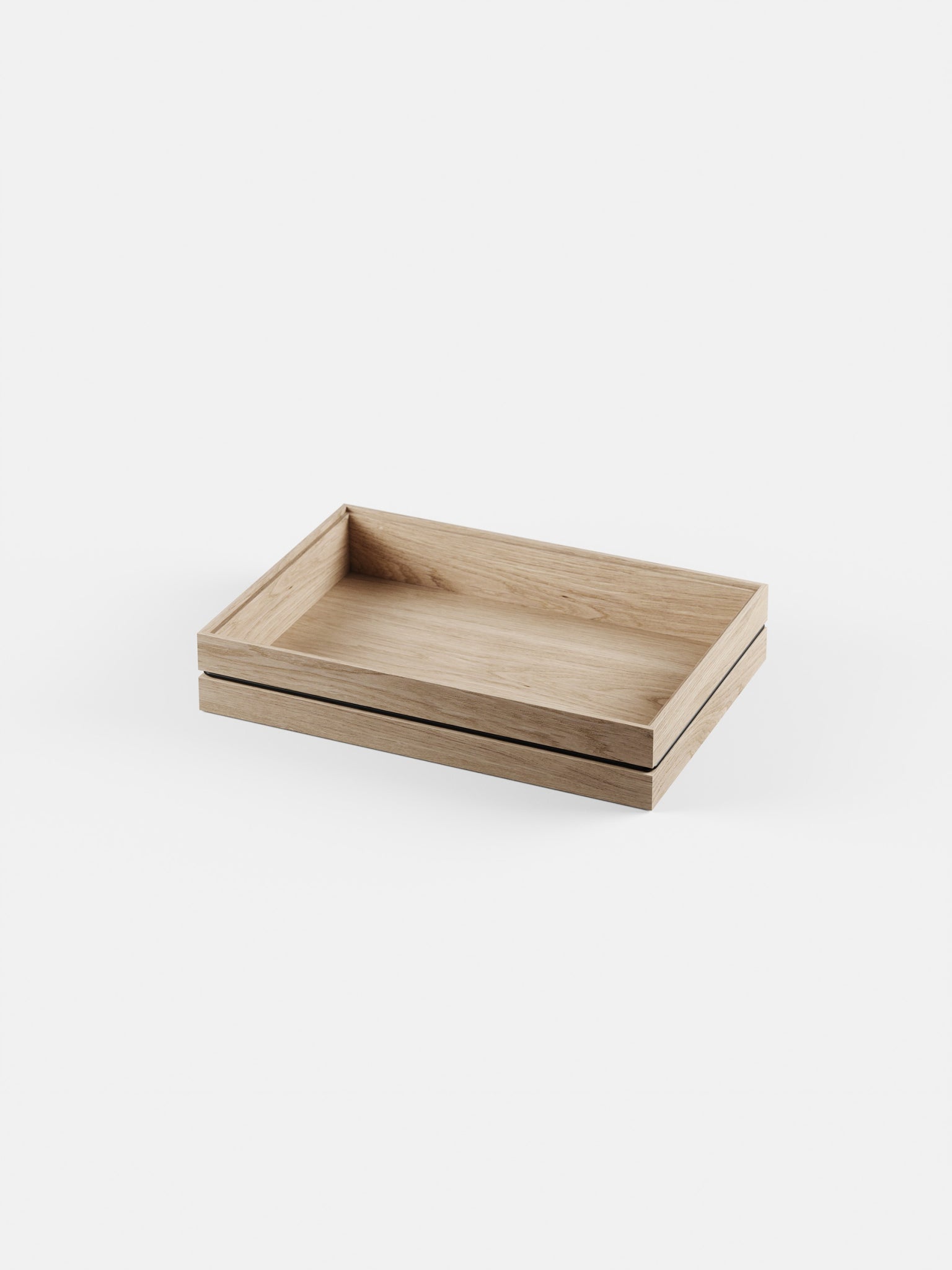 Moebe Organise Storage Box - Durable Oak & Rubber, Small A4/A5 Size