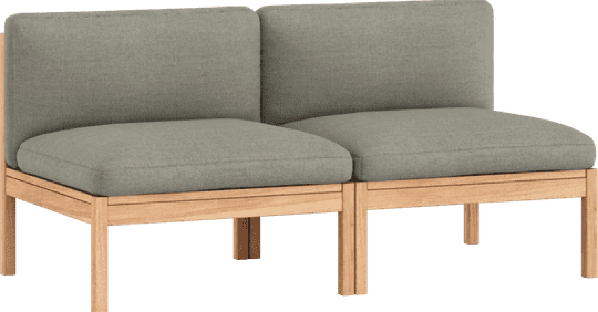 Moebe Modular Sofa Set, 2 Seater Sofa, Re-wool 128 (fsc Mix Credit)