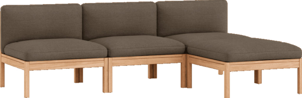 Moebe Modular Sofa Set, 3 Seater Sofa With Chaise Longue, Autumn 361 (fsc Mix Credit)