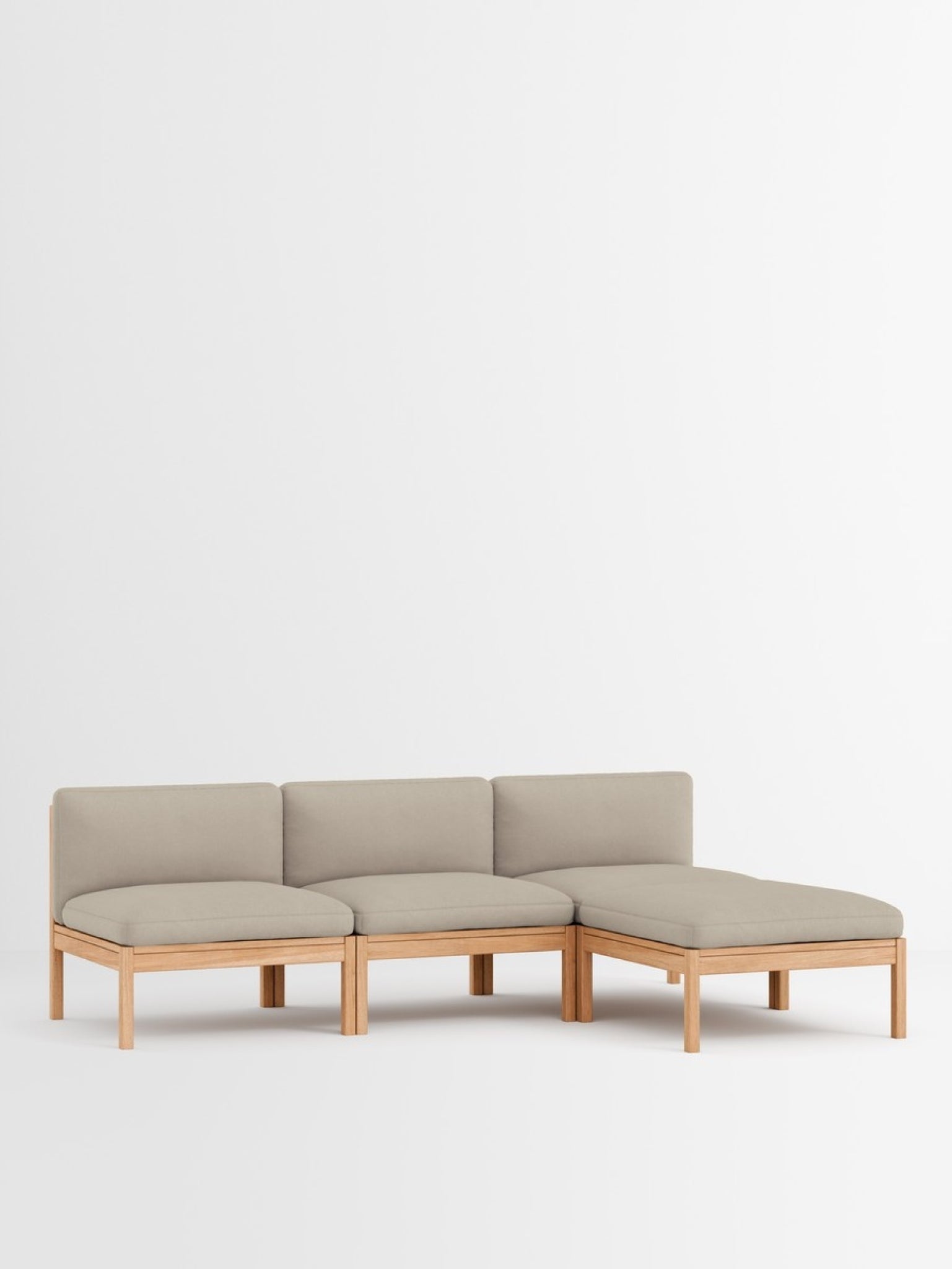 Moebe Modular Sofa Set, 3 Seater Sofa With Chaise Longue, Field 233 (fsc Mix Credit)