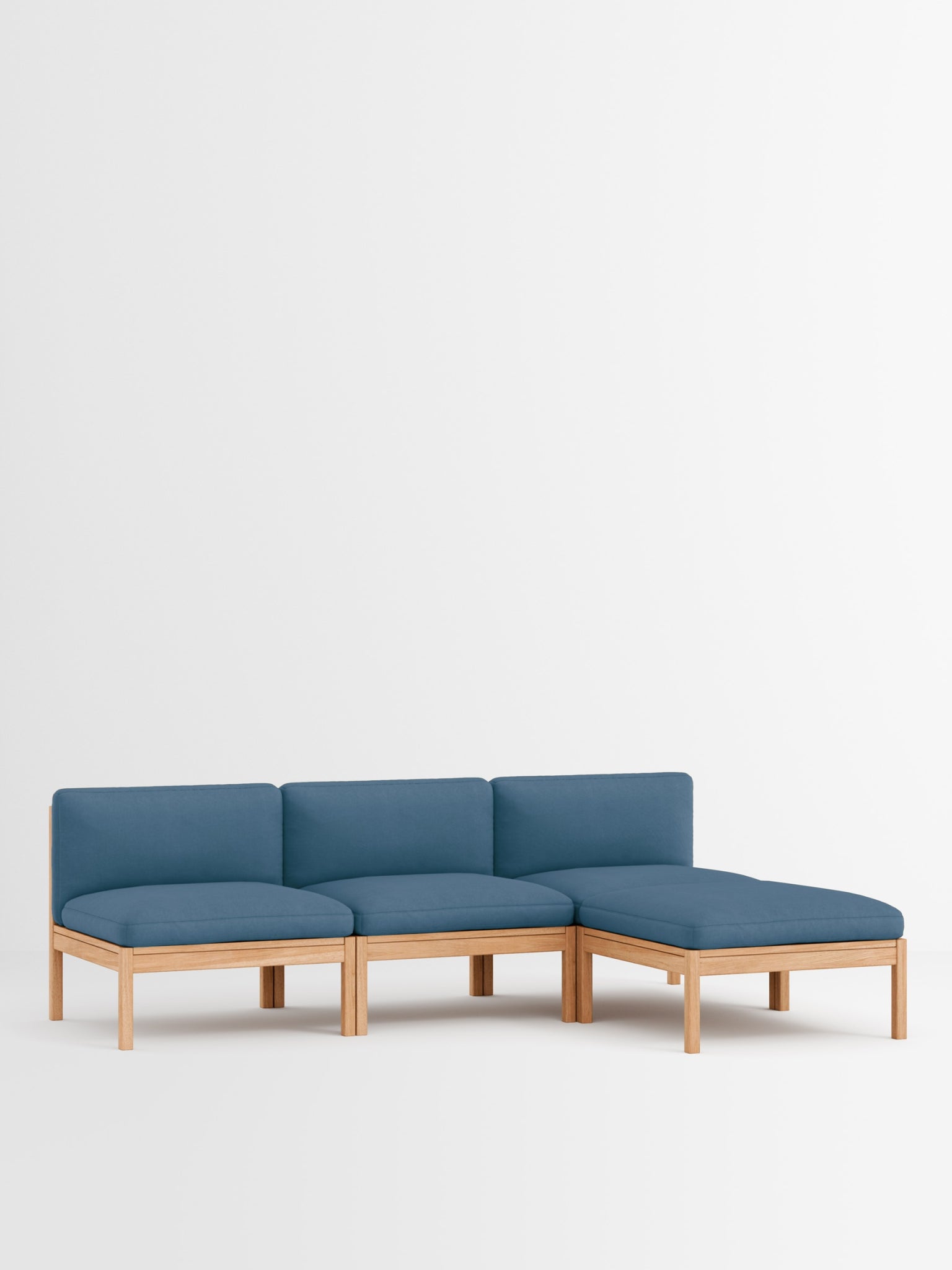 Moebe Modular Sofa Set, 3 Seater Sofa With Chaise Longue, Field 733 (fsc Mix Credit)