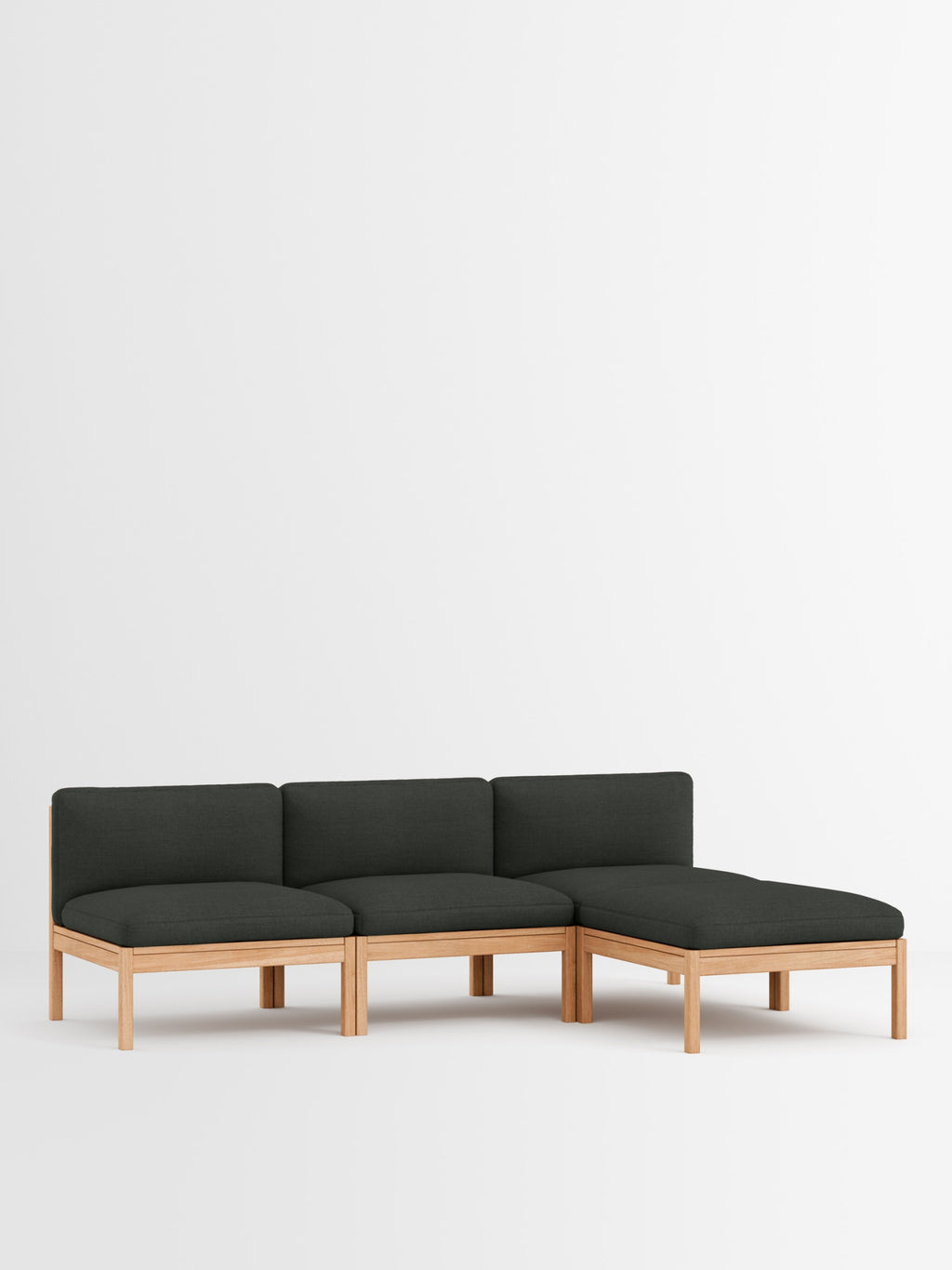 Moebe Modular Sofa Set, 3 Seater Sofa With Chaise Longue, Re-wool 198 (fsc Mix Credit)