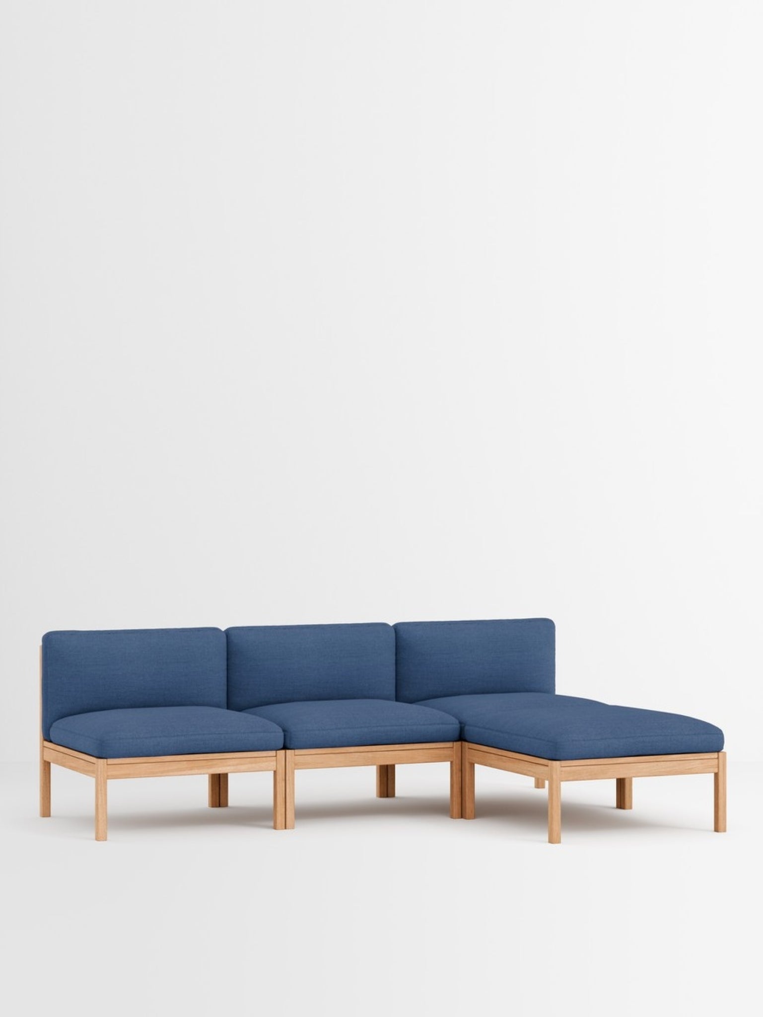 Moebe Modular Sofa Set, 3 Seater Sofa With Chaise Longue, Re-wool 767 (fsc Mix Credit)