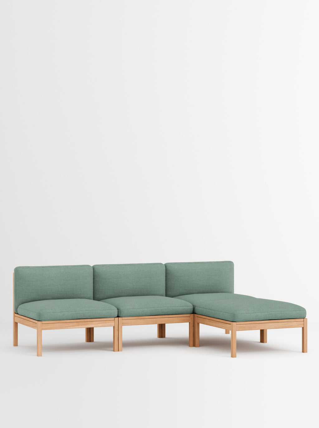 Moebe Modular Sofa Set, 3 Seater Sofa With Chaise Longue, Re-wool 868 (fsc Mix Credit)