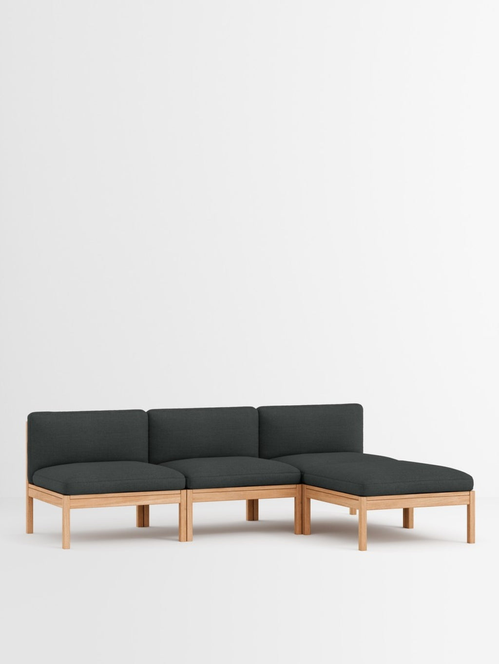 Moebe Modular Sofa Set, 3 Seater Sofa With Chaise Longue, Re-wool 987 (fsc Mix Credit)