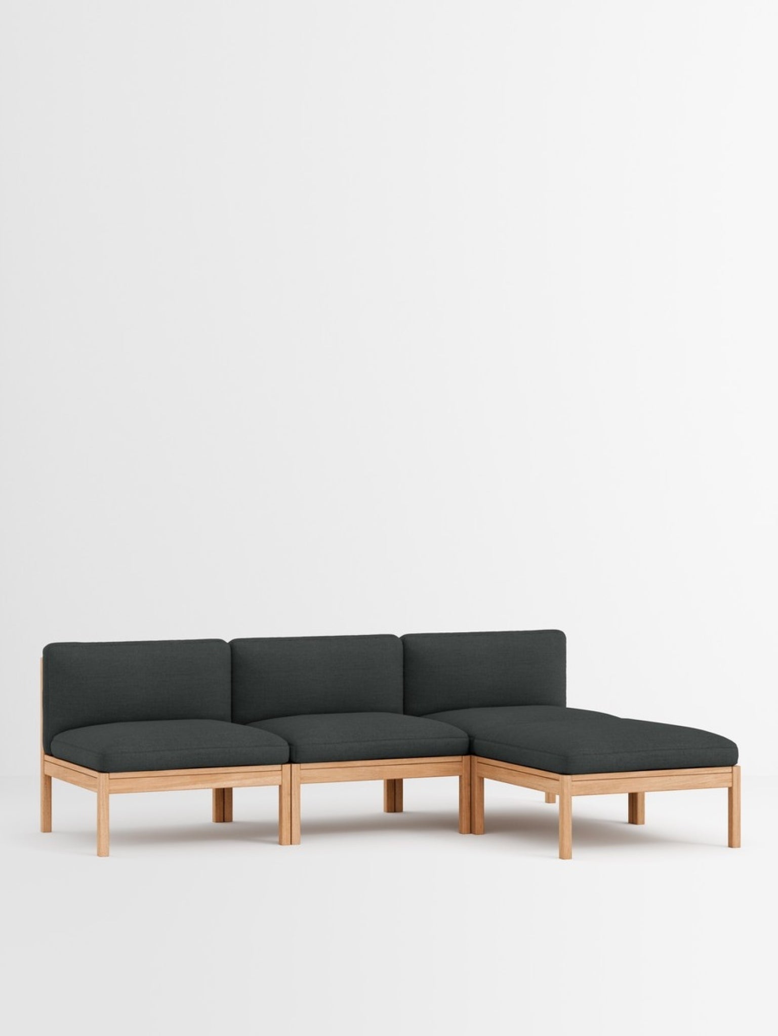 Moebe Modular Sofa Set, 3 Seater Sofa With Chaise Longue, Re-wool 987 (fsc Mix Credit)