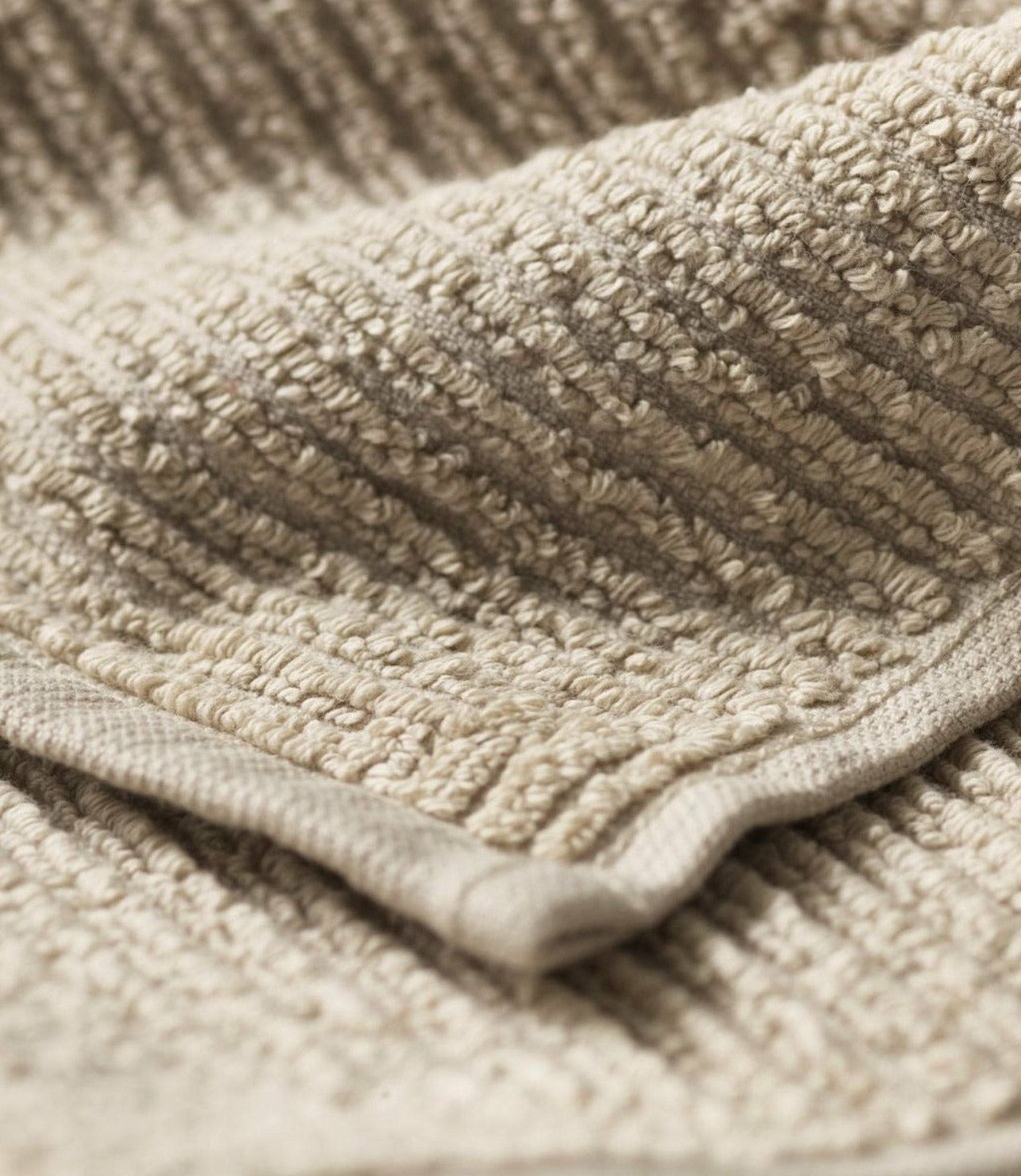 FDB Møbler Kirkeby 2-Piece Beige Bath Towel Set – 100% Organic Cotton