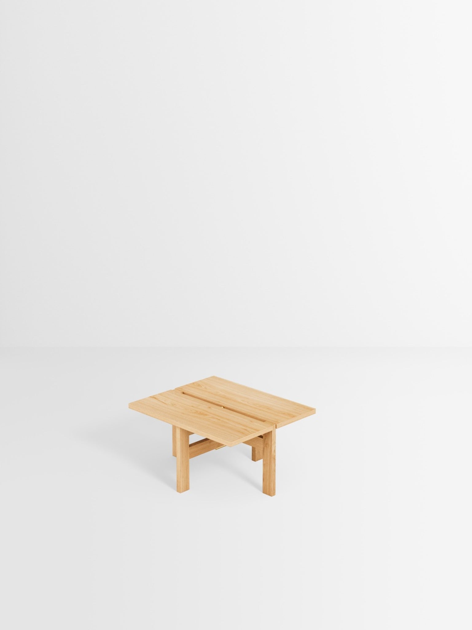 Moebe Rectangular Coffee Table - 60cm Oak Design with Unique Frame