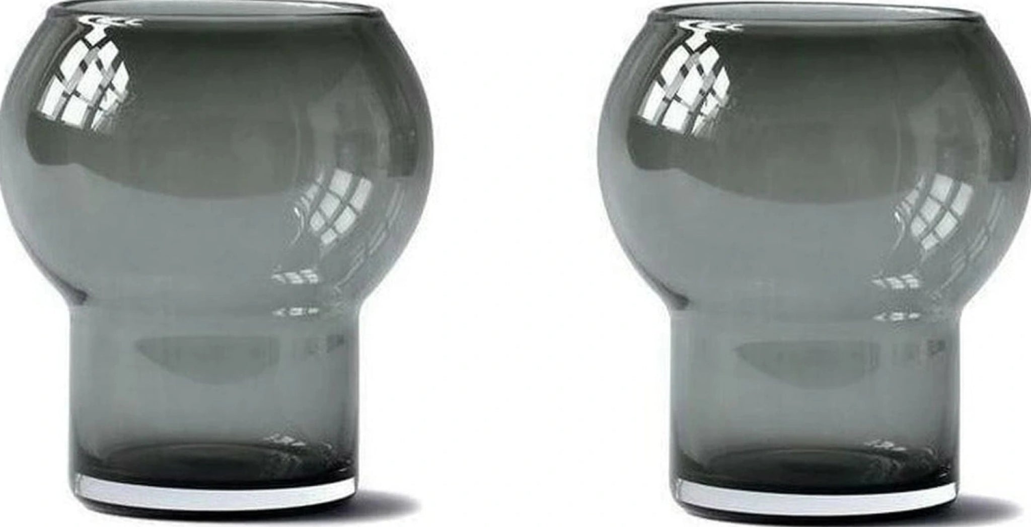 Ro Collection No. 48 Drinking Glasses 2.5 Dl Set Of 2, Smoked Grey