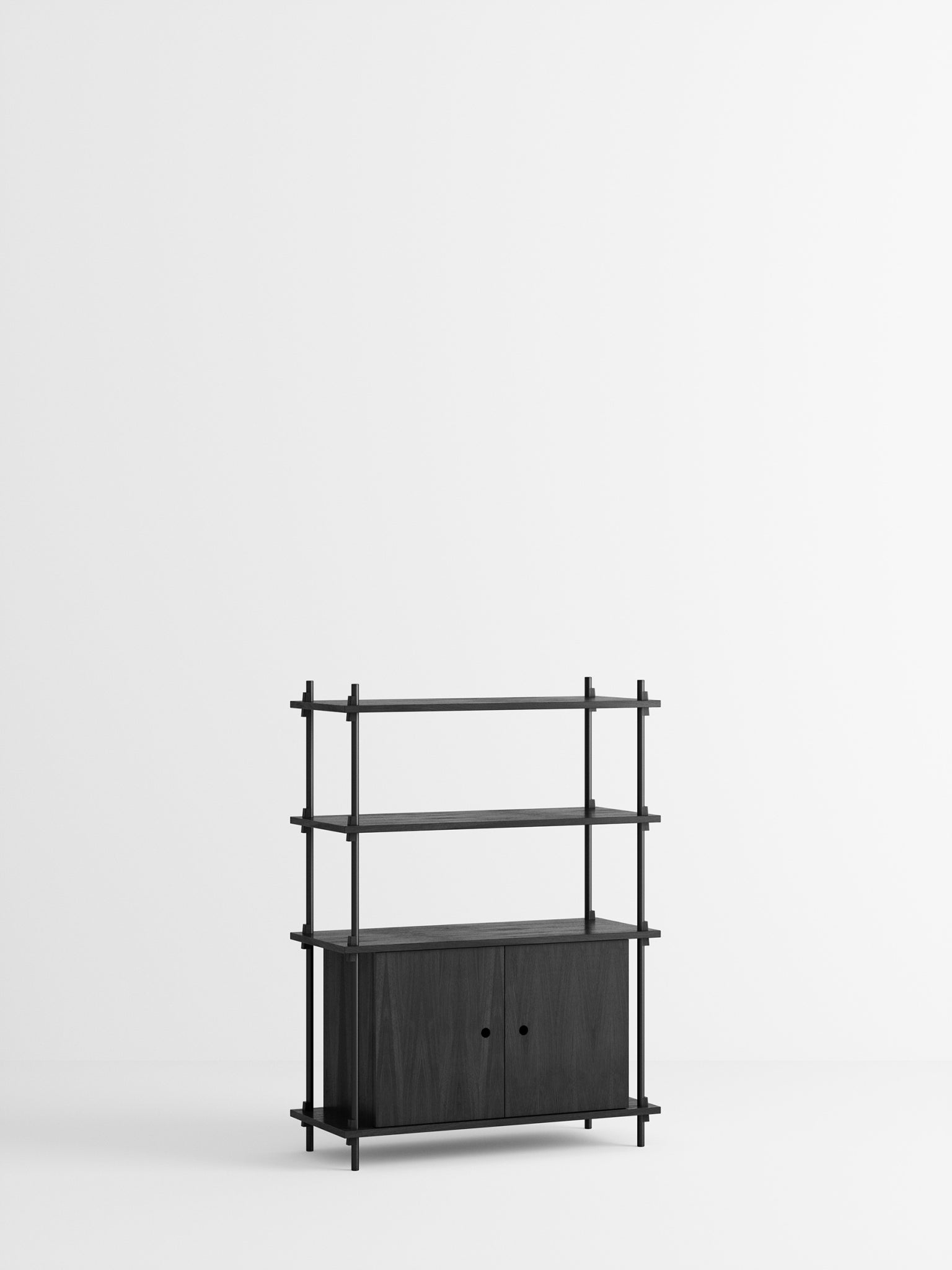 Moebe Shelving Set S.115.1.b, Black Shelves, Black Legs (fsc Mix Credit)