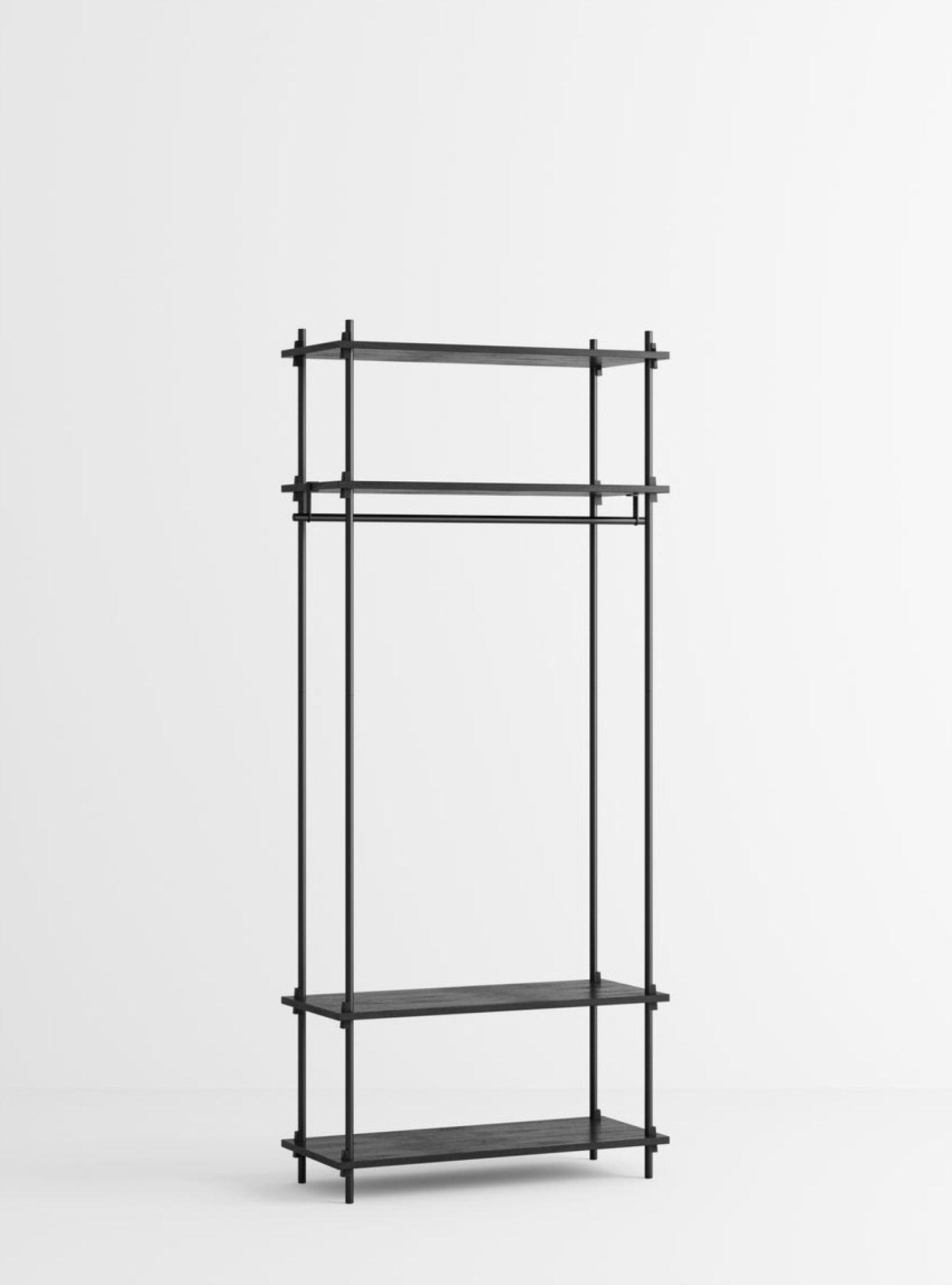 Moebe Shelving Set S.200.1.f, Black Shelves, Black Legs (fsc Mix Credit)