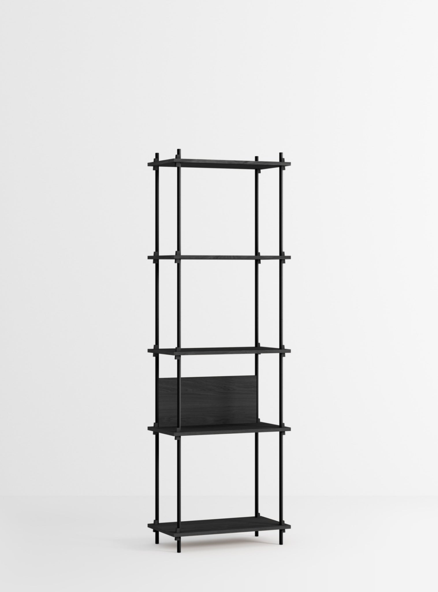 Moebe Shelving Set S.200.1.i, Black Shelves, Black Legs (fsc Mix Credit)