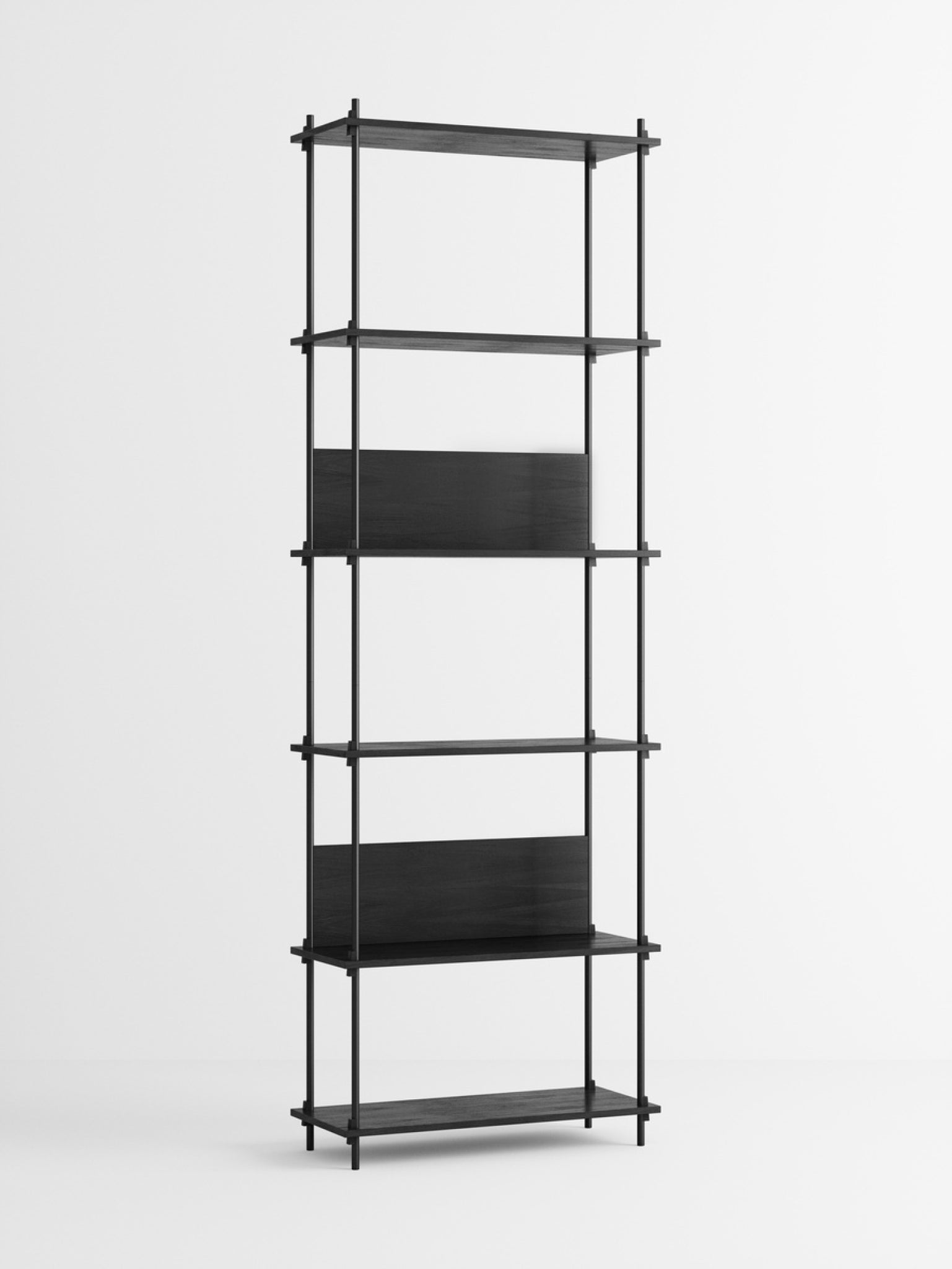 Moebe Shelving Set S.255.1.a, Black Shelves, Black Legs (fsc Mix Credit)