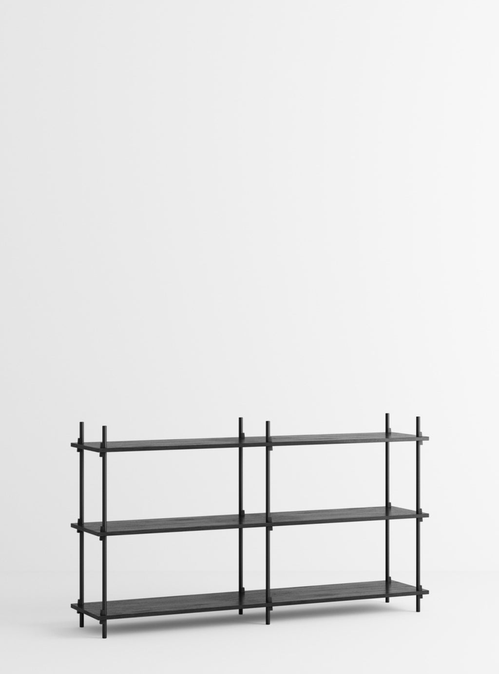 Moebe Shelving Set S.85.2.b, Black Shelves, Black Legs (fsc Mix Credit)
