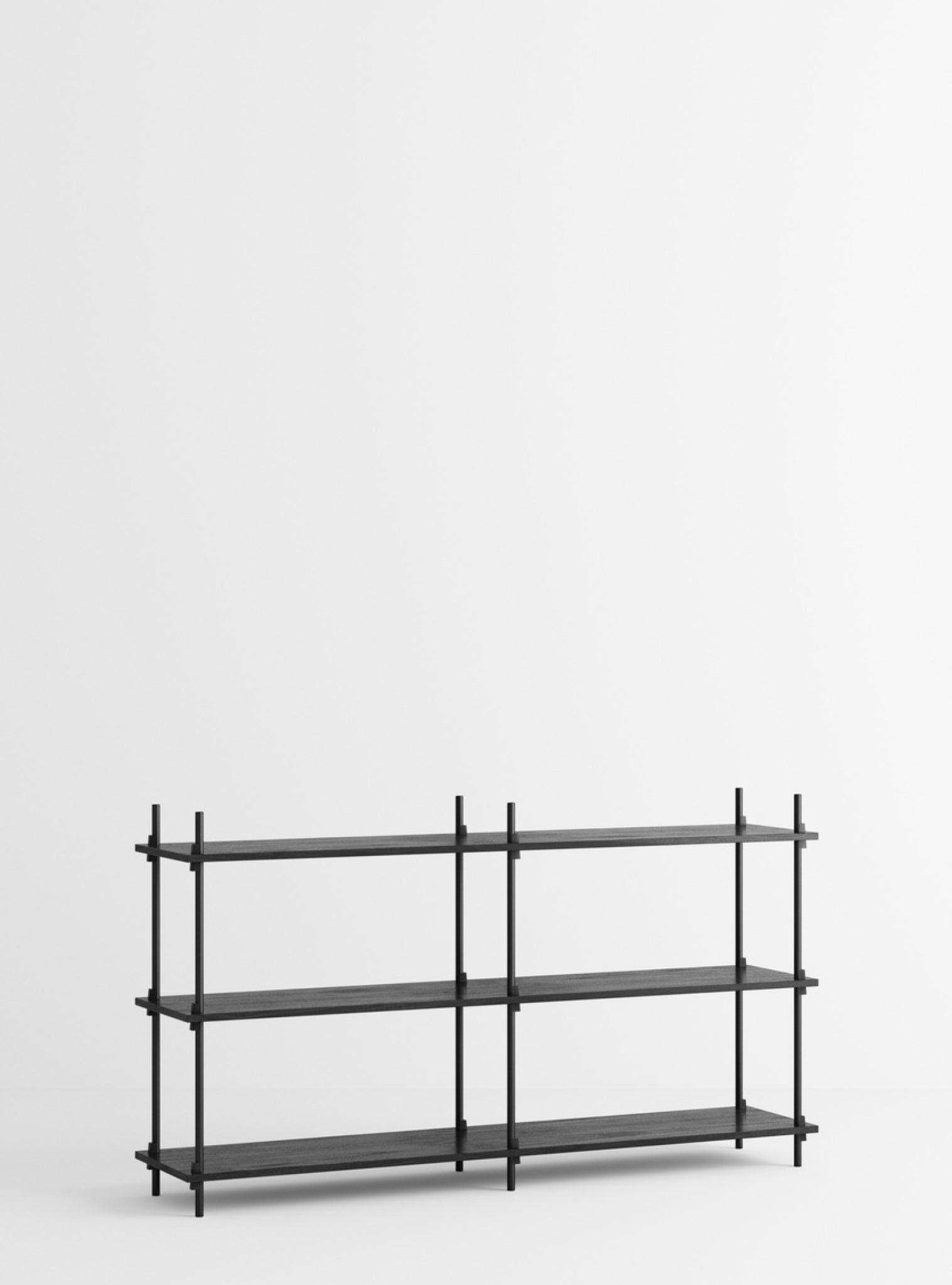 Moebe Shelving Set S.85.2.b, Black Shelves, Black Legs (fsc Mix Credit)